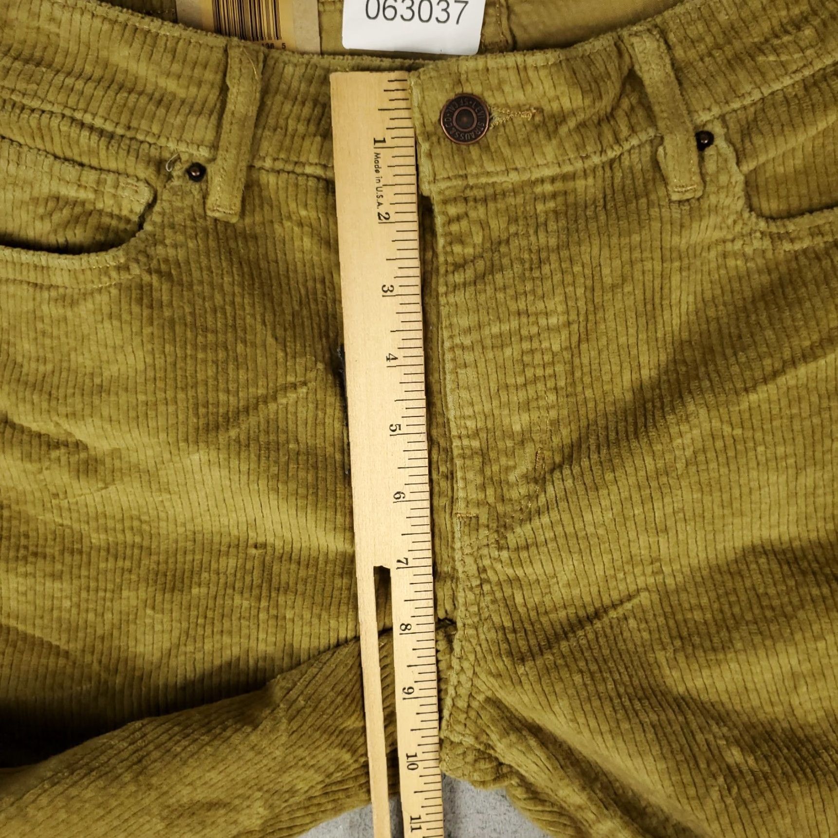 Levi's Levi's 711 Jeans Womens 31x30 Beige Corduroy Skinny Pants Classic Regular Fit Size 24" / US 00 / IT 34 - 4 Thumbnail