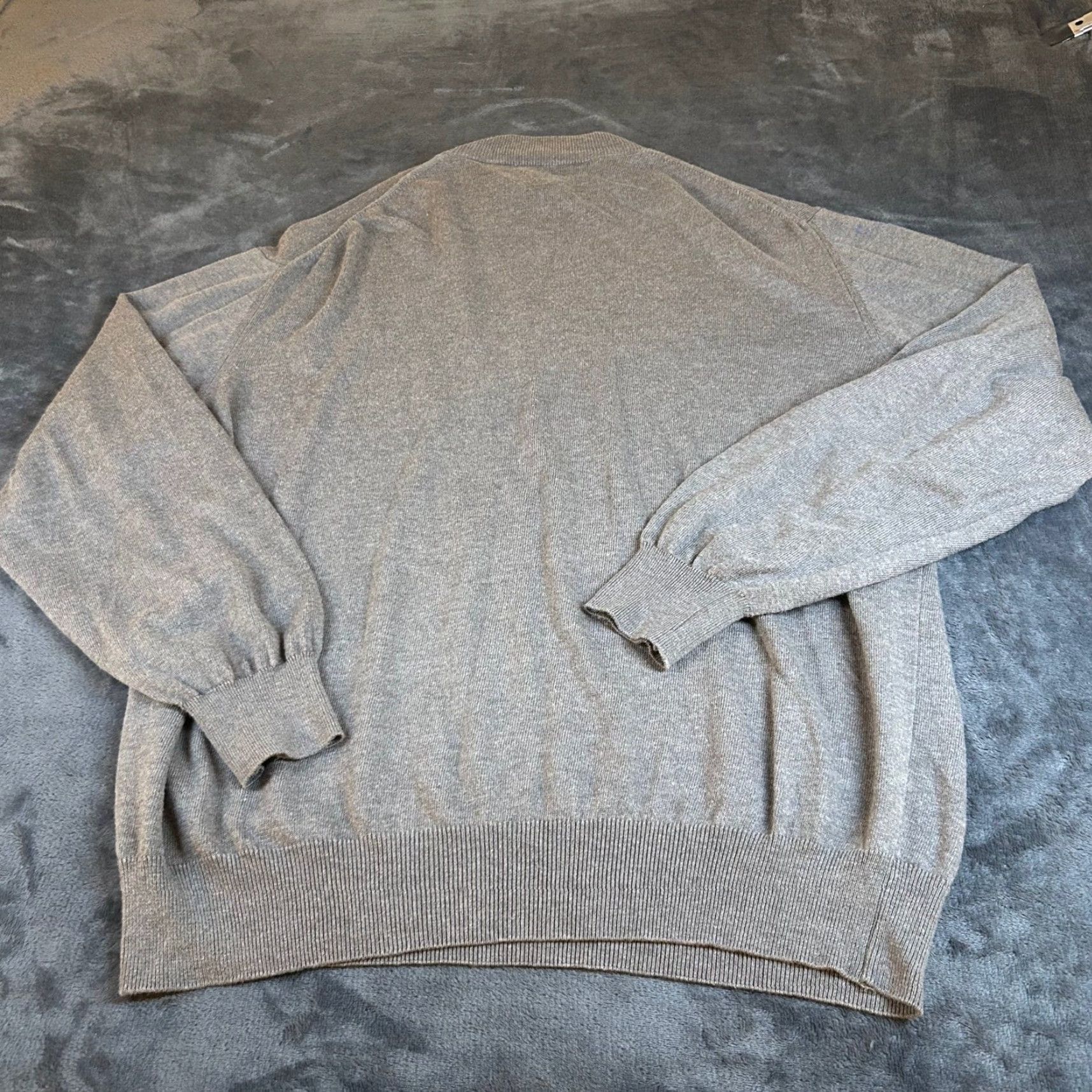 Pronto Uomo Pronto Uomo Gray Mock Neck Long Sleeve Sweater XL Mens Italy Made Cotton Blend Knit Pullover Classic Fit, Casual, Lightweight, Breathable Size US XL / EU 56 / 4 - 3 Thumbnail