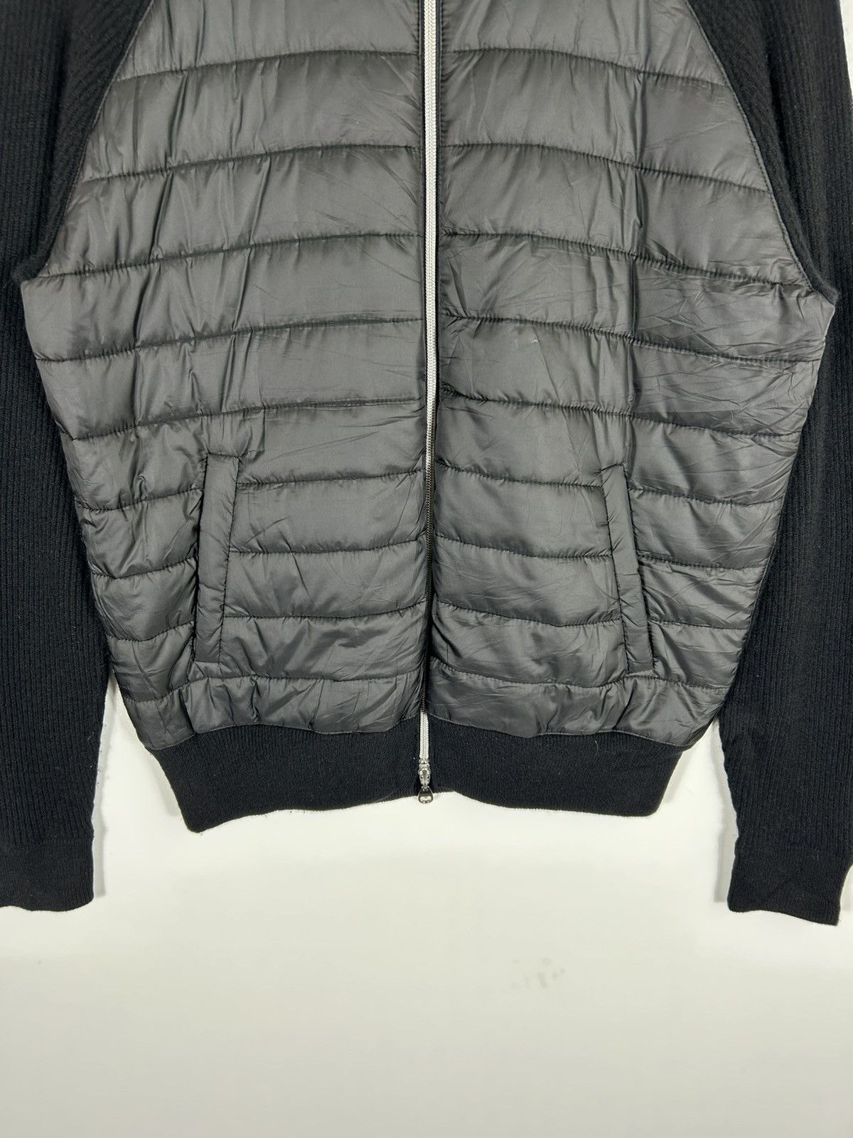Homespun Knitwear × Japanese Brand 🔥TakashiMaya Quilted Sleeve Knit Zipper Jacket Size US L / EU 52-54 / 3 - 5 Thumbnail