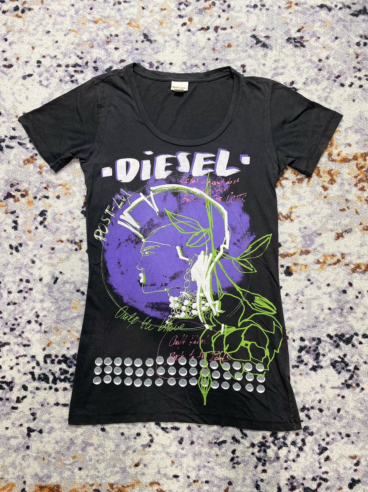 Diesel × Diesel Black Gold × If Six Was Nine “RARE” DIESEL GOTHIC PUNK Y2K STYLE SHIRT Size US XS / EU 42 / 0 - 1 Thumbnail