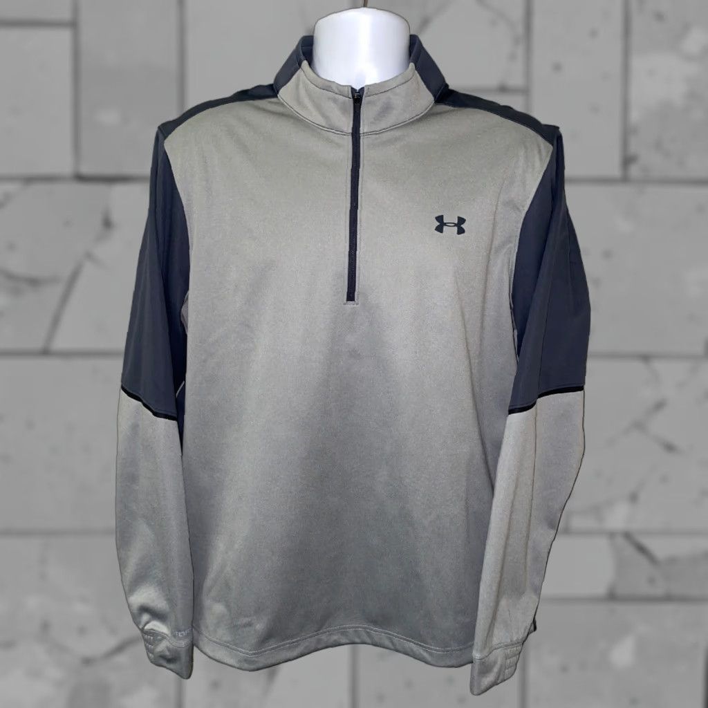 Under Armour Under Armour Mens Gray 1/2 Zip Pullover Jacket Size L Size US L / EU 52-54 / 3 - 1 Thumbnail