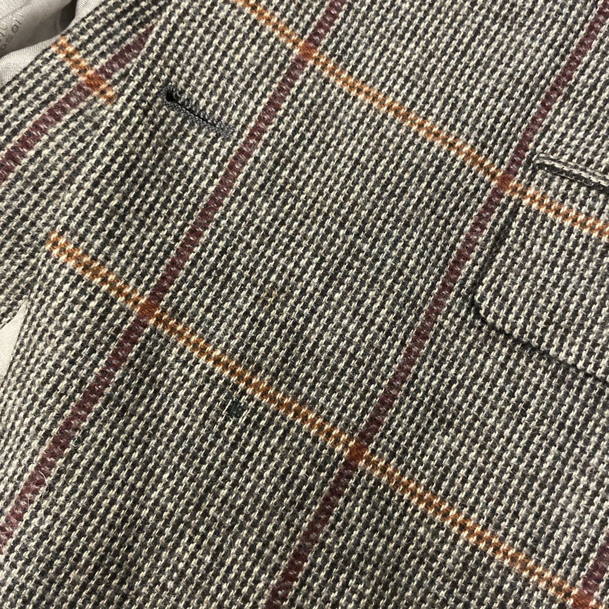 Aquascutum × Vintage Vintage Windowpane Check Wool Tweed Jacket Size 42R - 8 Thumbnail