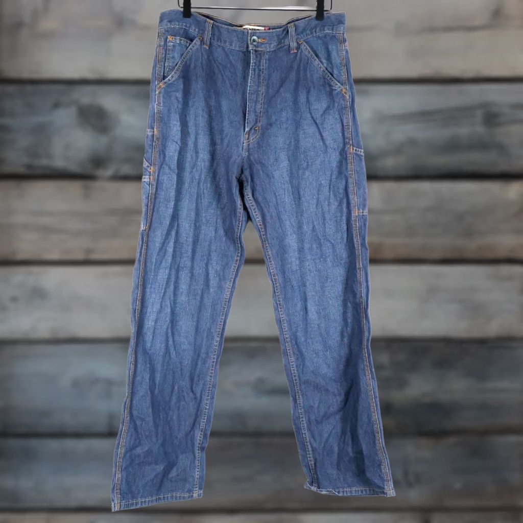 Levi's VTG Levi's Carpenter Jeans Men's 36 x 34 Blue Loose Straight Workwear Baggy 2006 Size US 36 / EU 52 - 1 Thumbnail