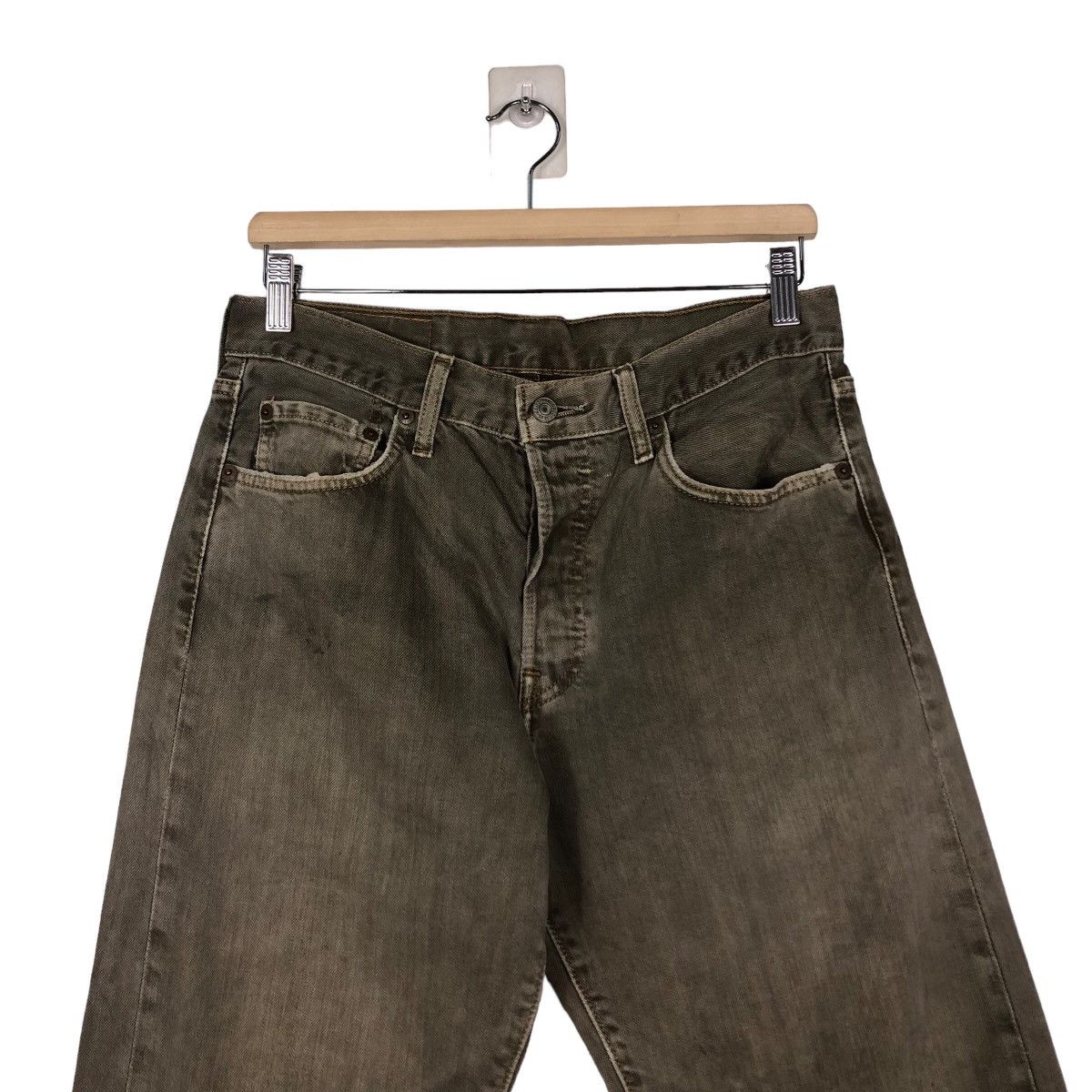 Levi's 🔥VINTAGE DENIM JEANS LEVI’S BIKER WEAR DISTRESSED Size US 30 / EU 46 - 3 Thumbnail