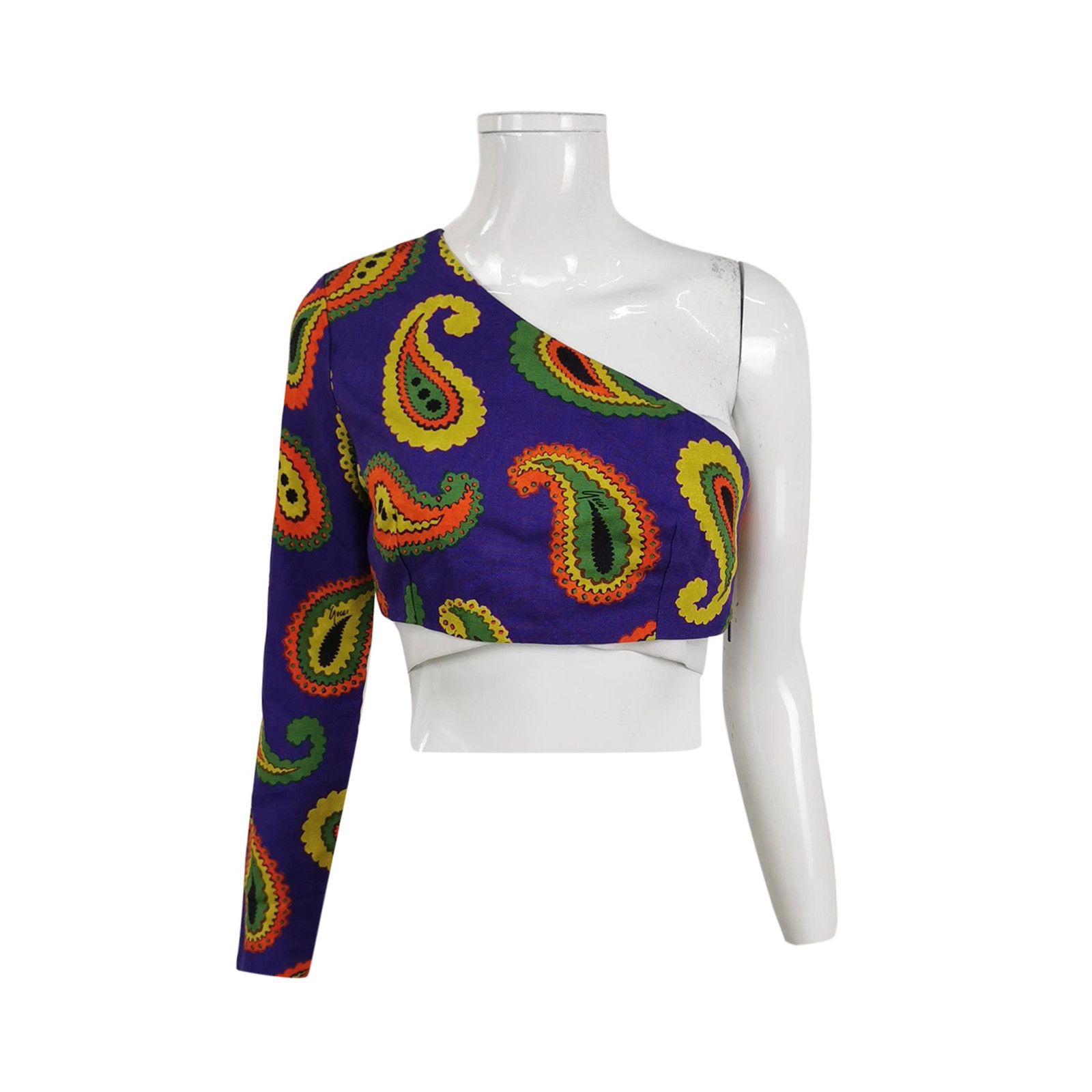 Gucci Gucci Paisley One-Shoulder Crop Top Size 38 Size XS / US 0-2 / IT 36-38 - 1 Thumbnail