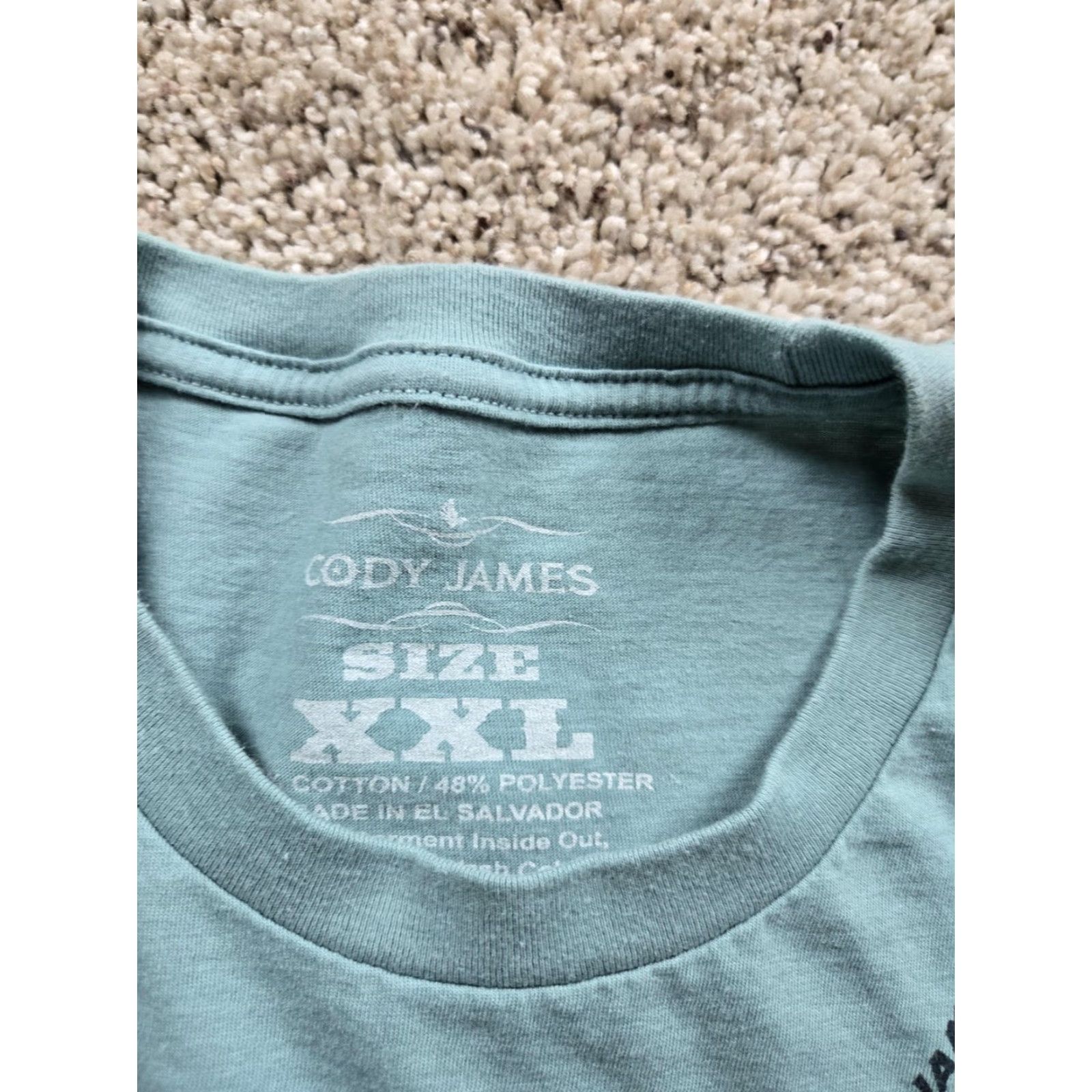 Cody James Cody James Shirt Mens 2XL Teal Eagle Graphic Western Rodeo Cowboy Casual Shirt Size US XXL / EU 58 / 5 - 3 Thumbnail