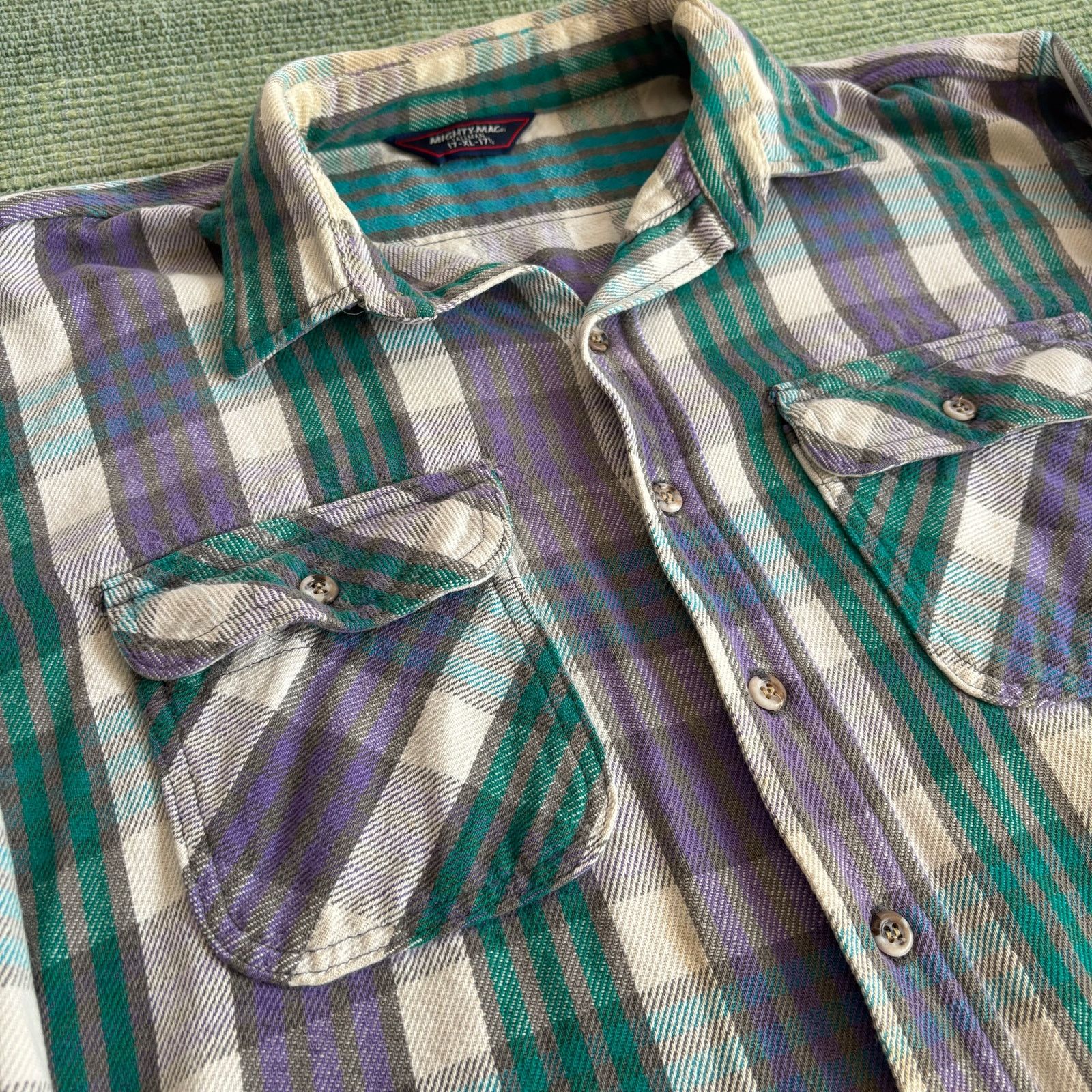 Vintage Vintage Thick Cotton Mighty Mac Plaid Flannel Shirt Sz XL Size US XL / EU 56 / 4 - 4 Thumbnail