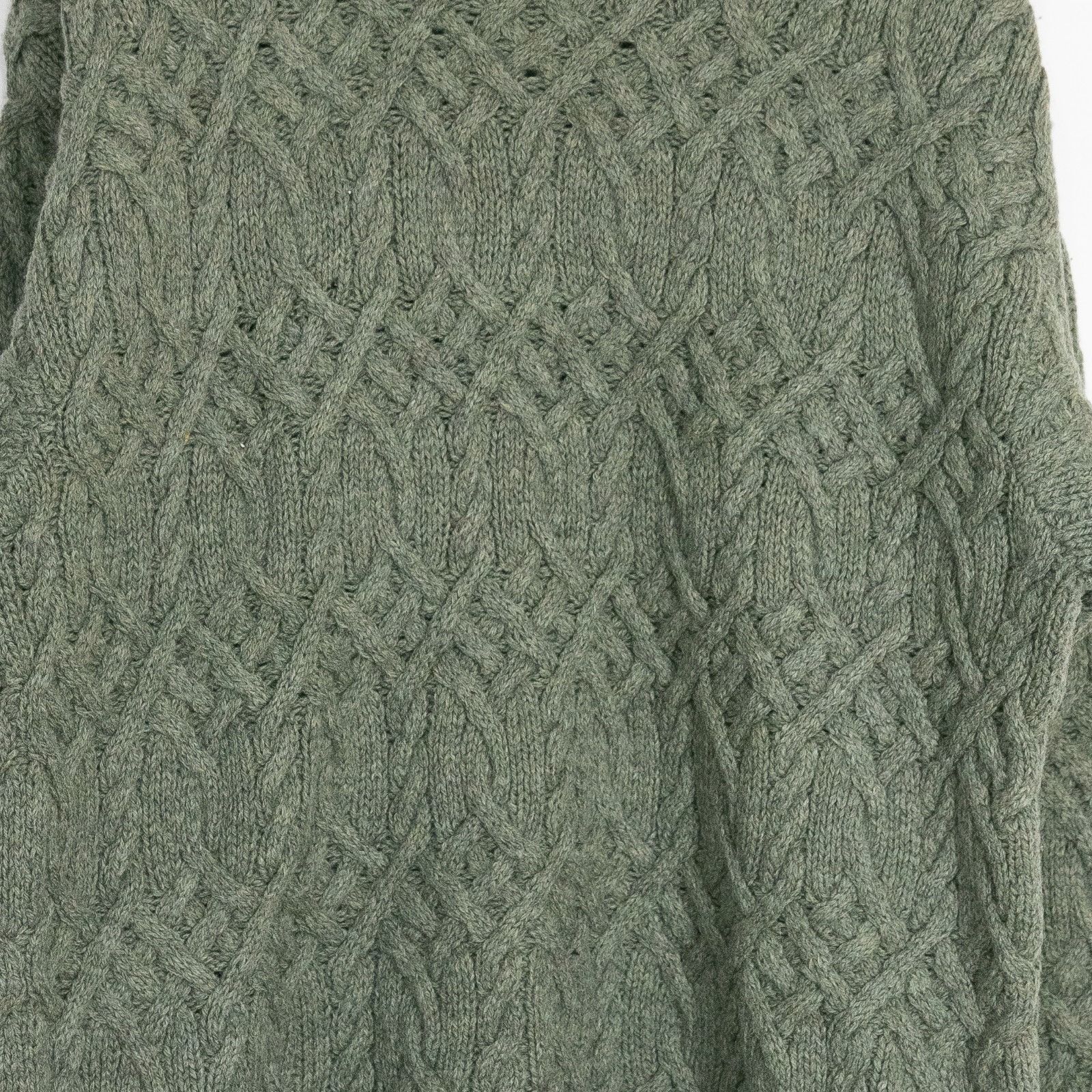 Vintage Vinatge Cable Knit Wool Sweater Mens XL - Crewneck Fisherman Size US XL / EU 56 / 4 - 3 Thumbnail