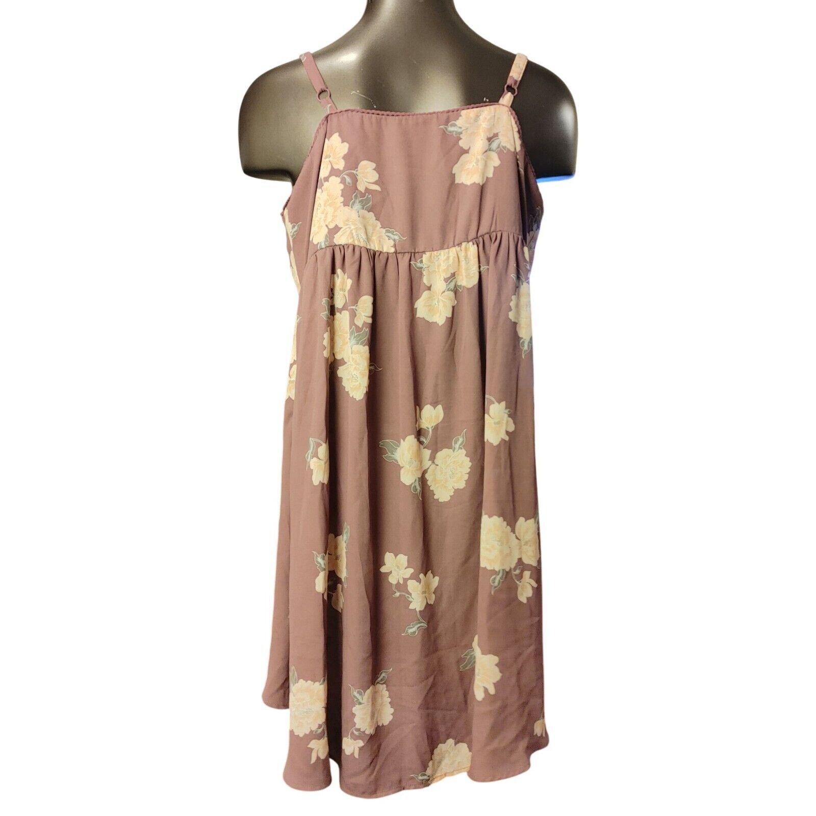 Torrid Torrid Women's Mauve Floral Spaghetti Strap Midi Summer Dres Size XS / US 0-2 / IT 36-38 - 3 Thumbnail