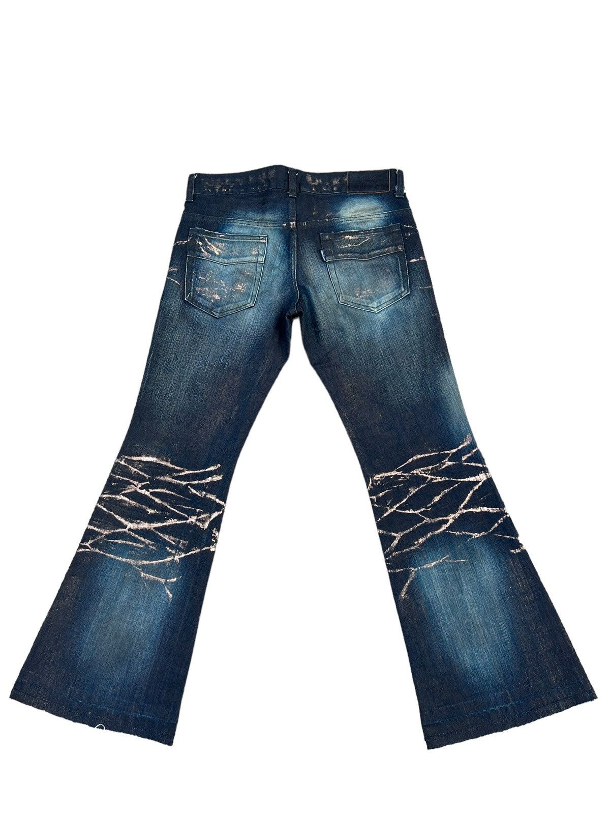 Tornado Mart Vintage Tornado Mart Japan Waxed Denim Flare Jeans Size US 31 - 2 Thumbnail