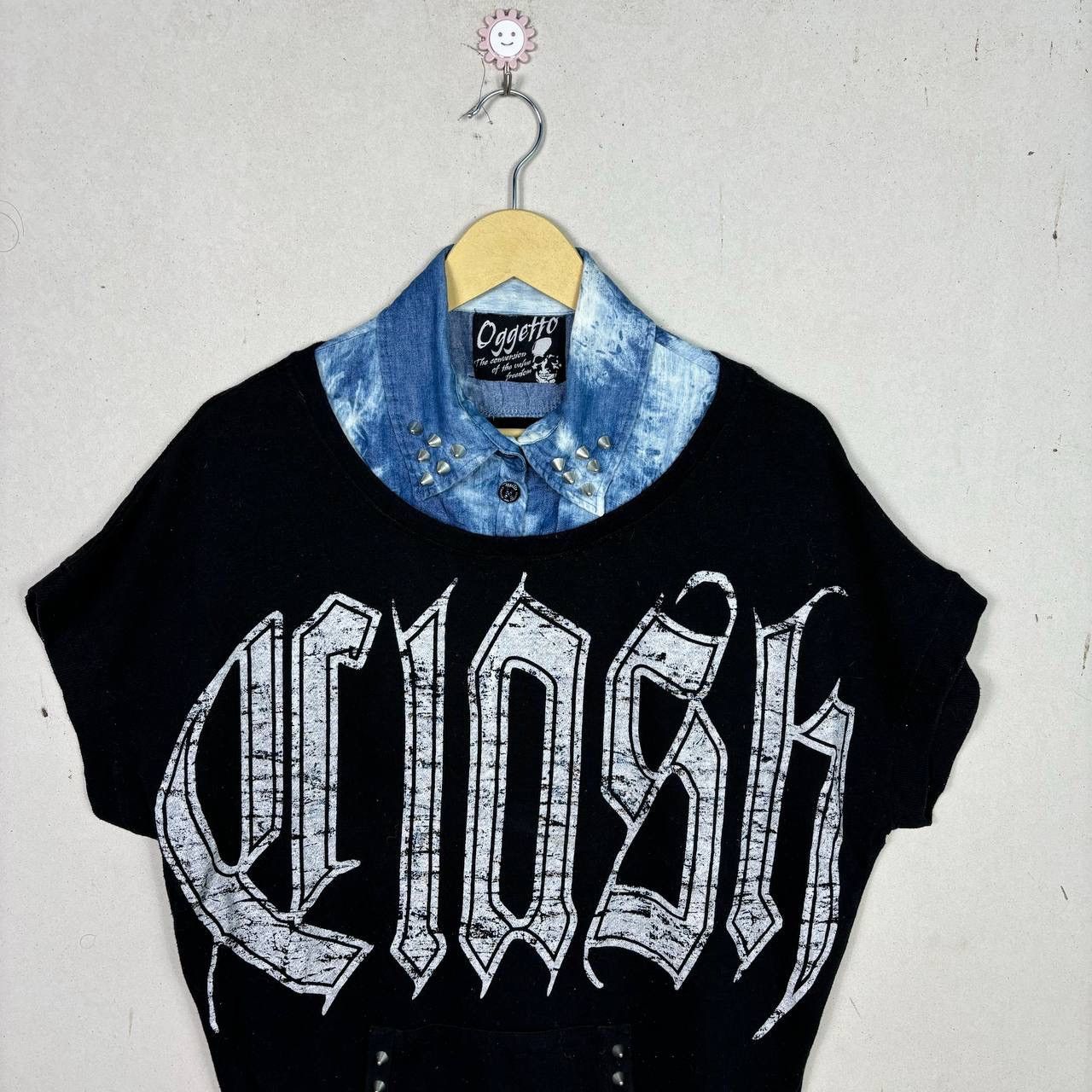 Japanese Brand Vtg Oggetto Japanese Punk Studded Denim Layered Sweatshirt L Size US L / EU 52-54 / 3 - 3 Thumbnail