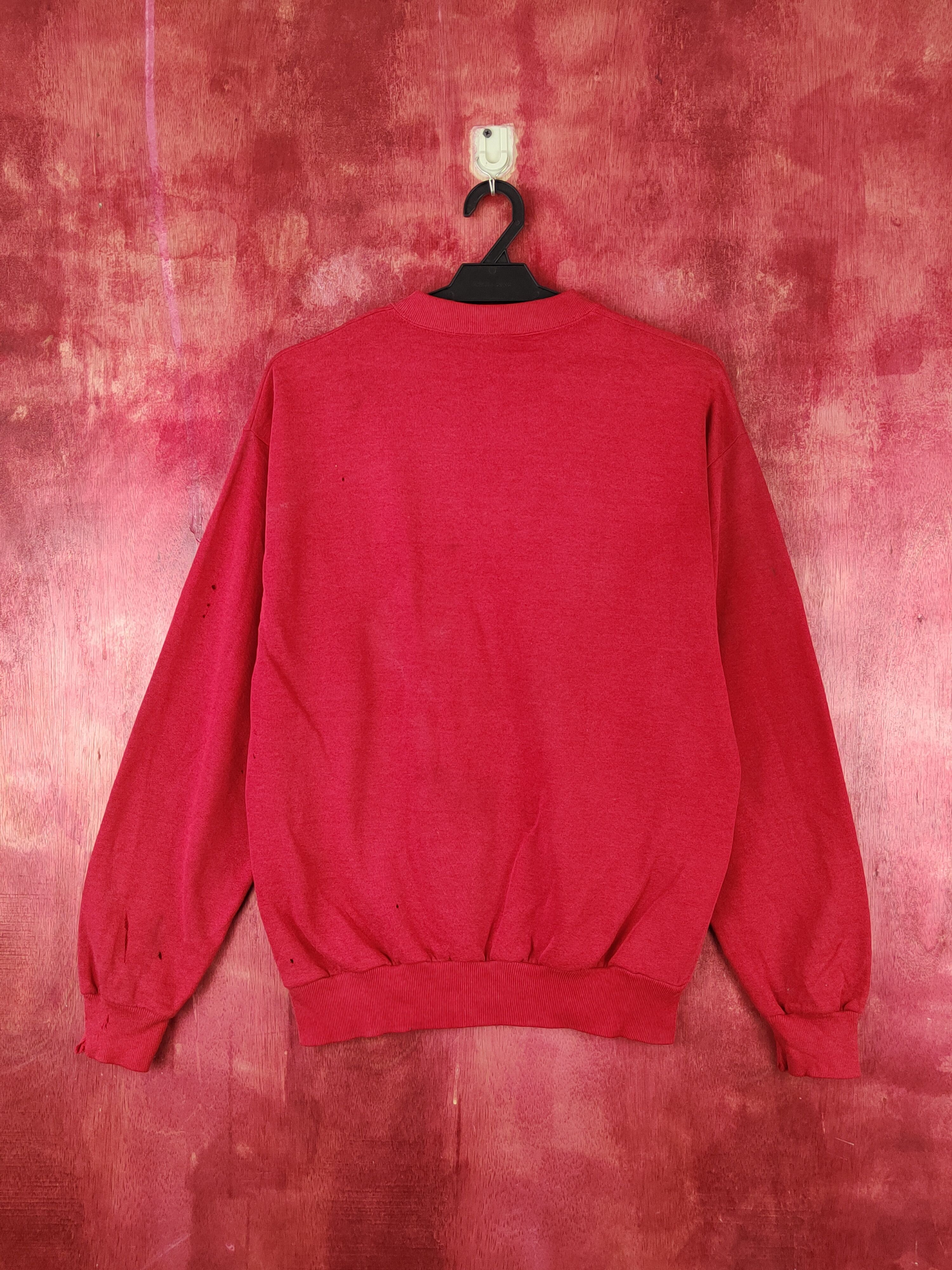 Japanese Brand Jerzees Red vintage Sweatshirts #S1859 Size US M / EU 48-50 / 2 - 10 Thumbnail