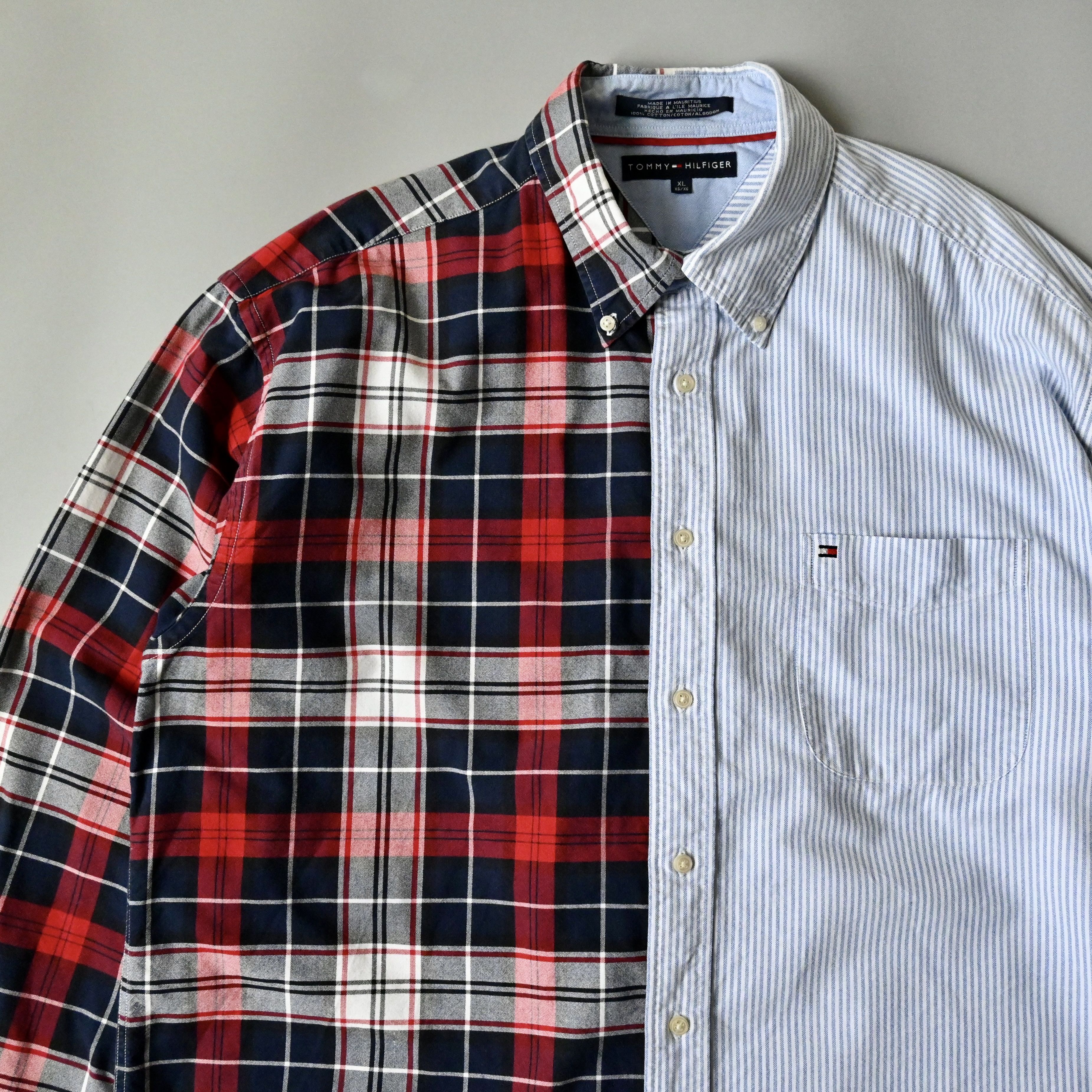 Tommy Hilfiger 2000s Tommy Hilfiger "two face" BD shirt, crazy pattern Size US XL / EU 56 / 4 - 5 Thumbnail