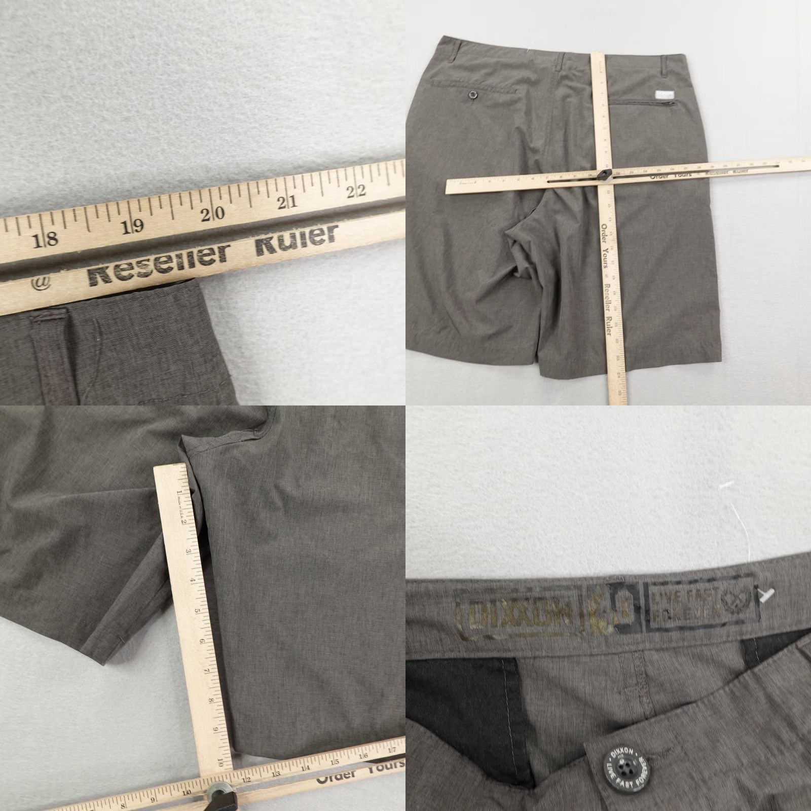 Vintage Dixxon Shorts Mens 40 Gray Performance Stretch Golf Chino Lightweight Summer Size US 40 / EU 56 - 8 Thumbnail