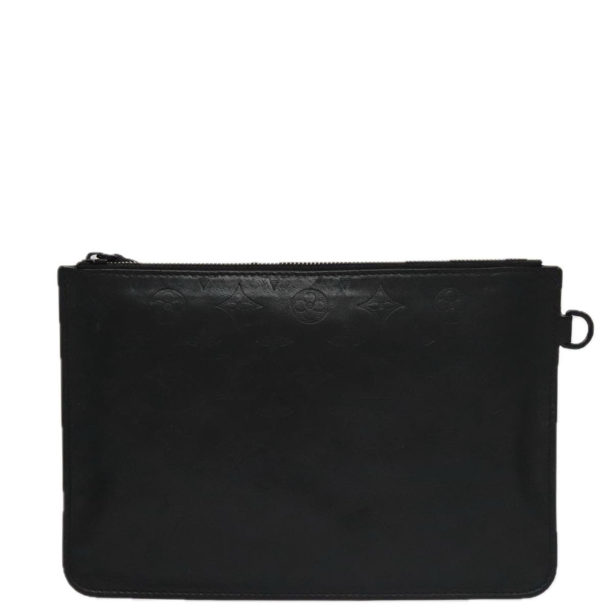 Louis Vuitton Black Leather Clutch Bag (Pre-Owned) Size ONE SIZE - 1 Thumbnail