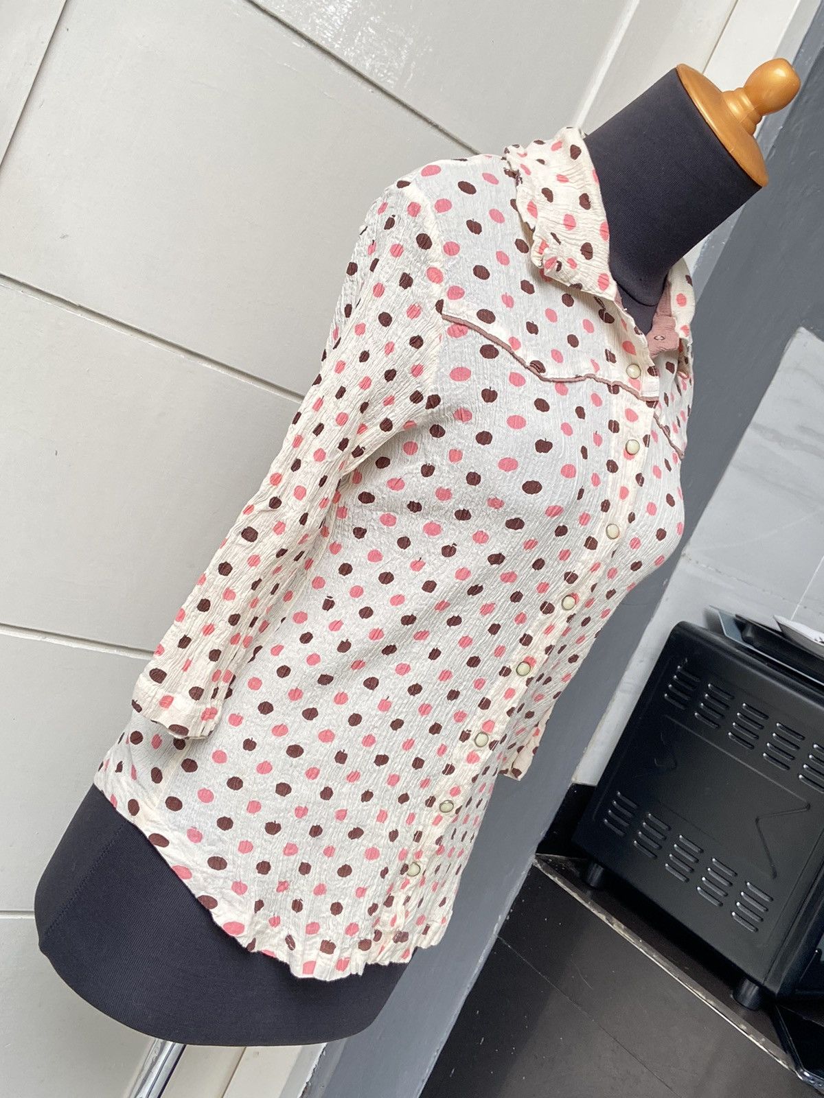 Issey Miyake × Tsumori Chisato TSUMORI CHISATO Polkadot Wrinkle Shirt Size XXS / US 00 / IT 34 - 4 Thumbnail