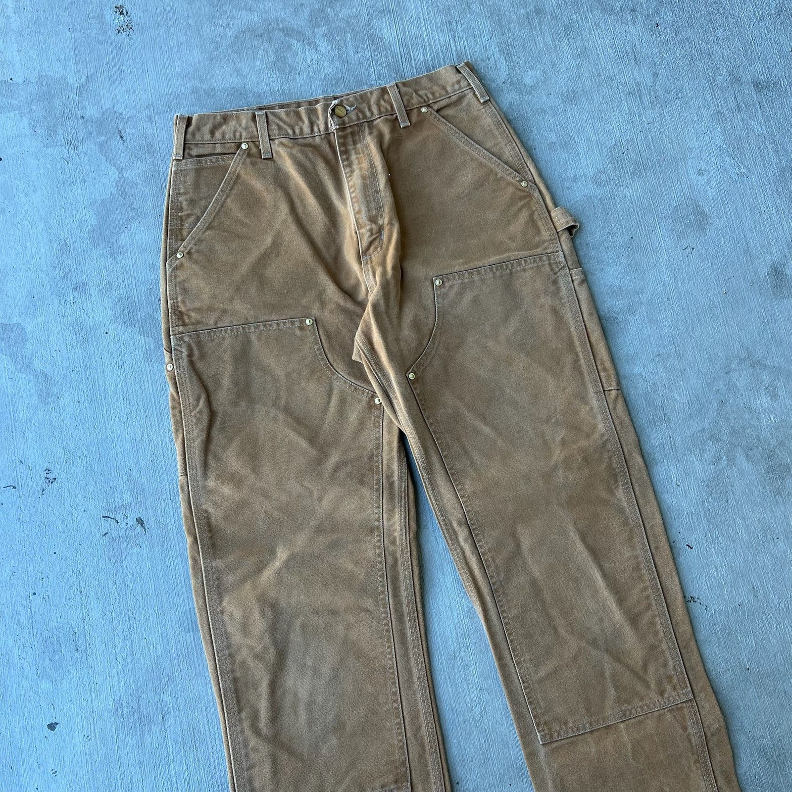 Carhartt × Vintage Carhartt brown double knee work wear carpenter pants Size US 31 - 2 Thumbnail