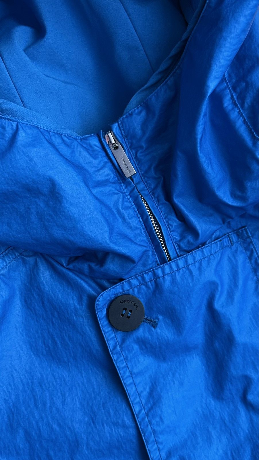 Salvatore Ferragamo Ferragamo Blue Lightweight Jacket Salvatore Ferragamo Size US M / EU 48-50 / 2 - 6 Thumbnail