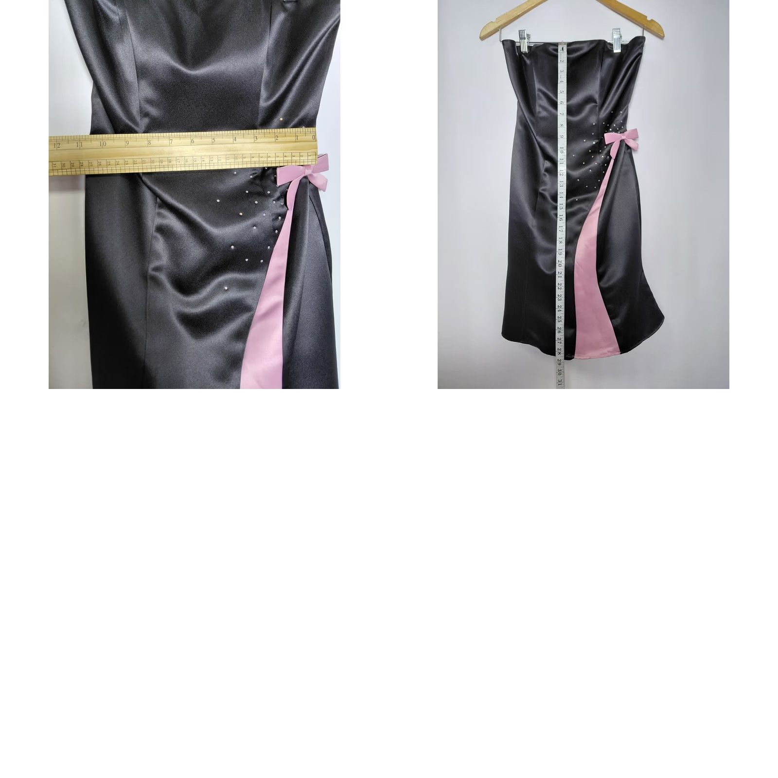 Jessica McClintock Jessica McClintock for Gunne Sax Dress Womens 3/4 Black Pink Bow Knee Length Women Size Size XS / US 0-2 / IT 36-38 - 8 Thumbnail