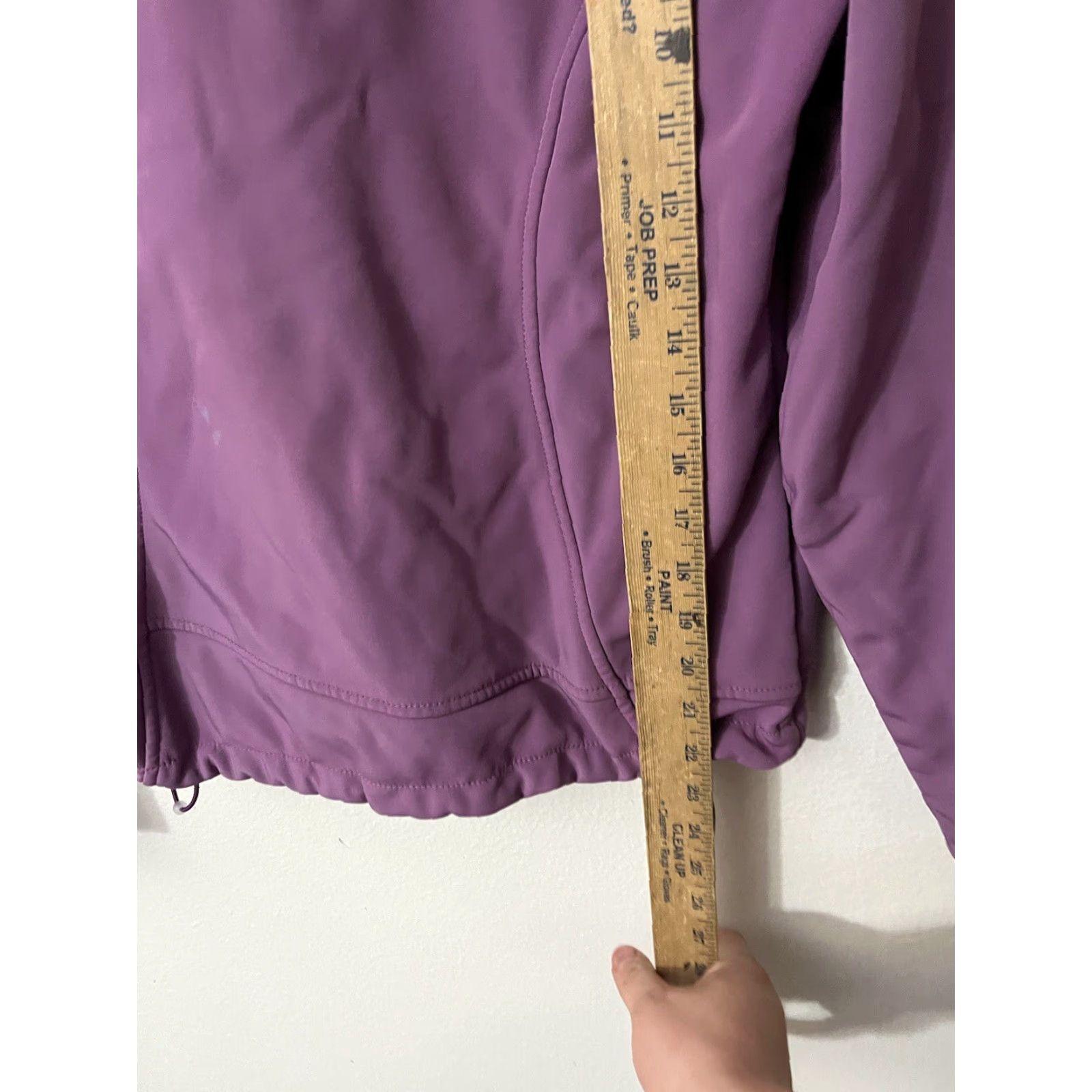 Vintage LL Bean Jacket XS Petite Womens Purple Fleece Floral Embossed Zipped Pockets Size XS / US 0-2 / IT 36-38 - 4 Thumbnail
