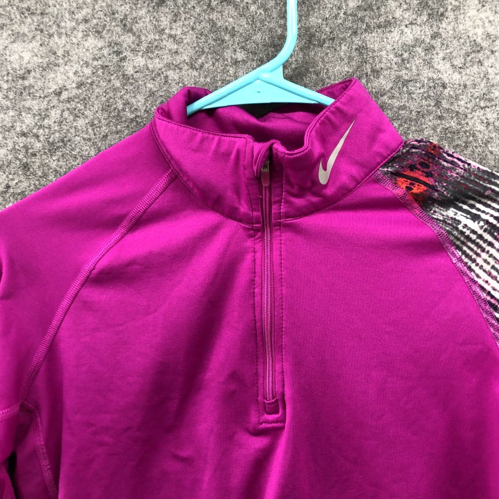 Nike Nike Pro Combat 1/4 Zip Pullover Womens M Therma Fit Dri-Fit Pink Long Sleeve Size M / US 6-8 / IT 42-44 - 3 Thumbnail