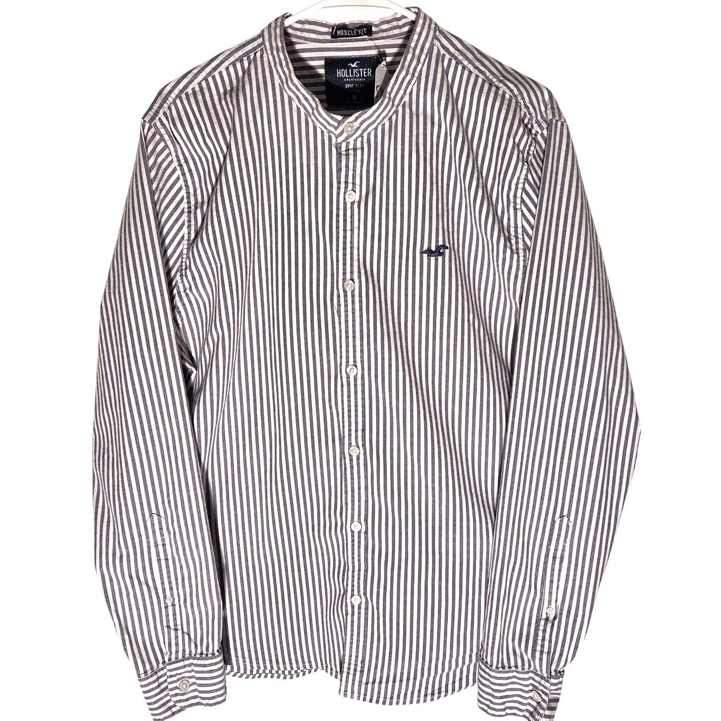 Hollister Hollister Muscle Fit Button Up Shirt - XL - Navy/White Size US XL / EU 56 / 4 - 2 Thumbnail