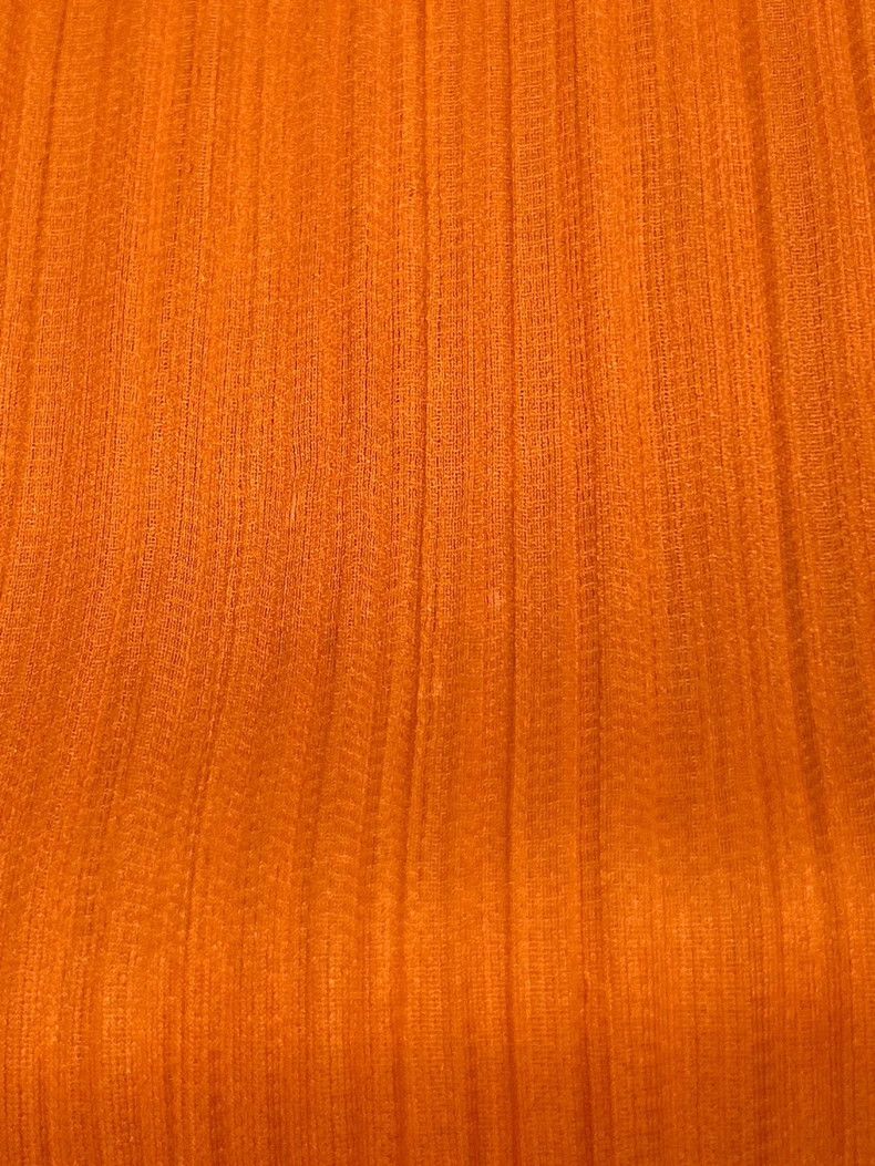 Issey Miyake Issey Miyake size:3 Orange ruffled sleeveless top Size XS / US 0-2 / IT 36-38 - 3 Thumbnail