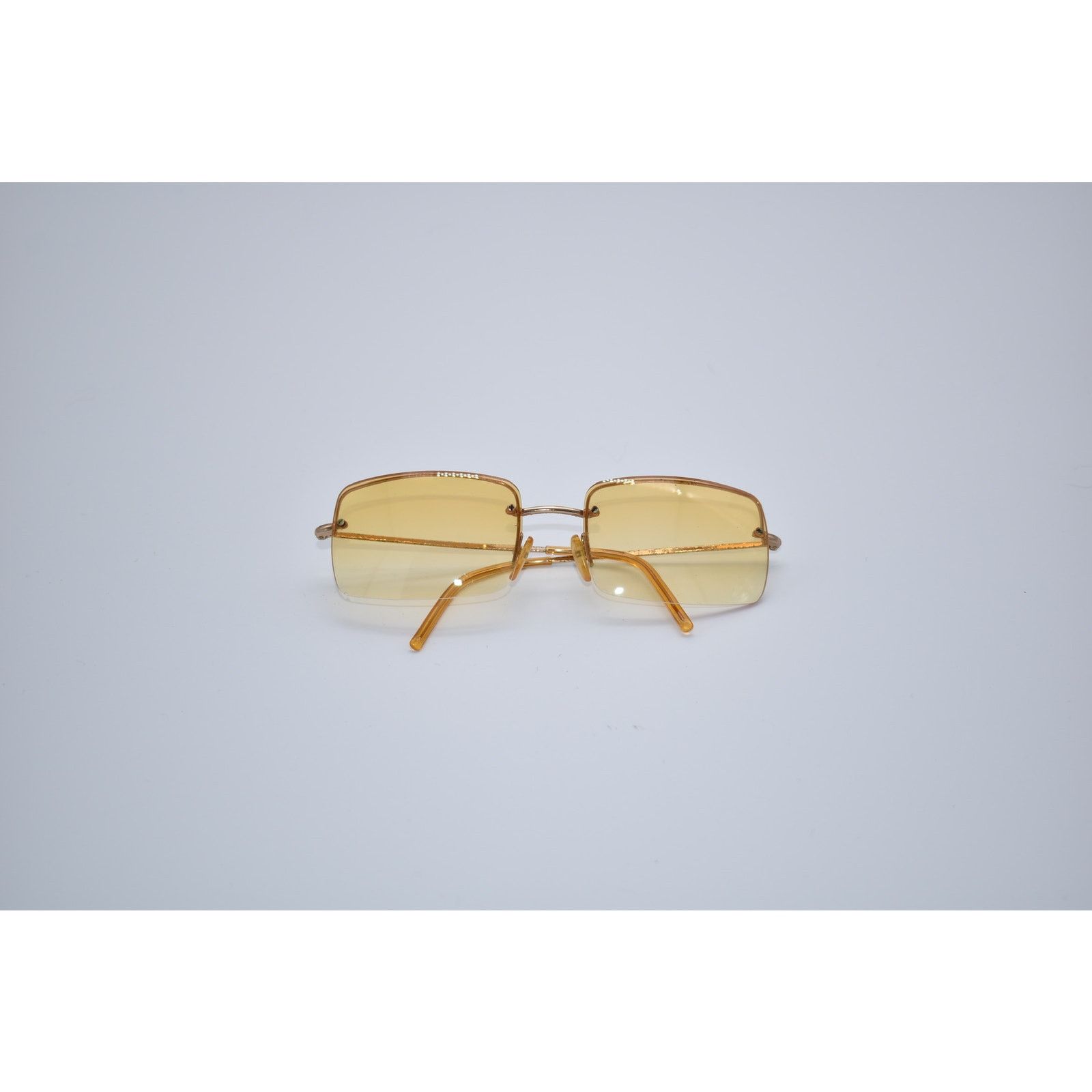 Gucci Vintage Gucci GG1653/S Gold Rimless Yellow Tint Sunglasses Size ONE SIZE - 3 Thumbnail