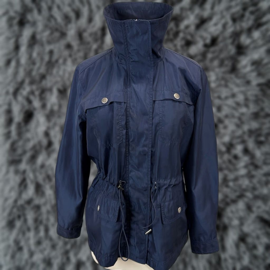 Coldwater Creek COLDWATER CREEK Women's Anorak Jacket Windbreaker Lightweight PM Petites Blue Fall Spring Size M / US 6-8 / IT 42-44 - 1 Thumbnail