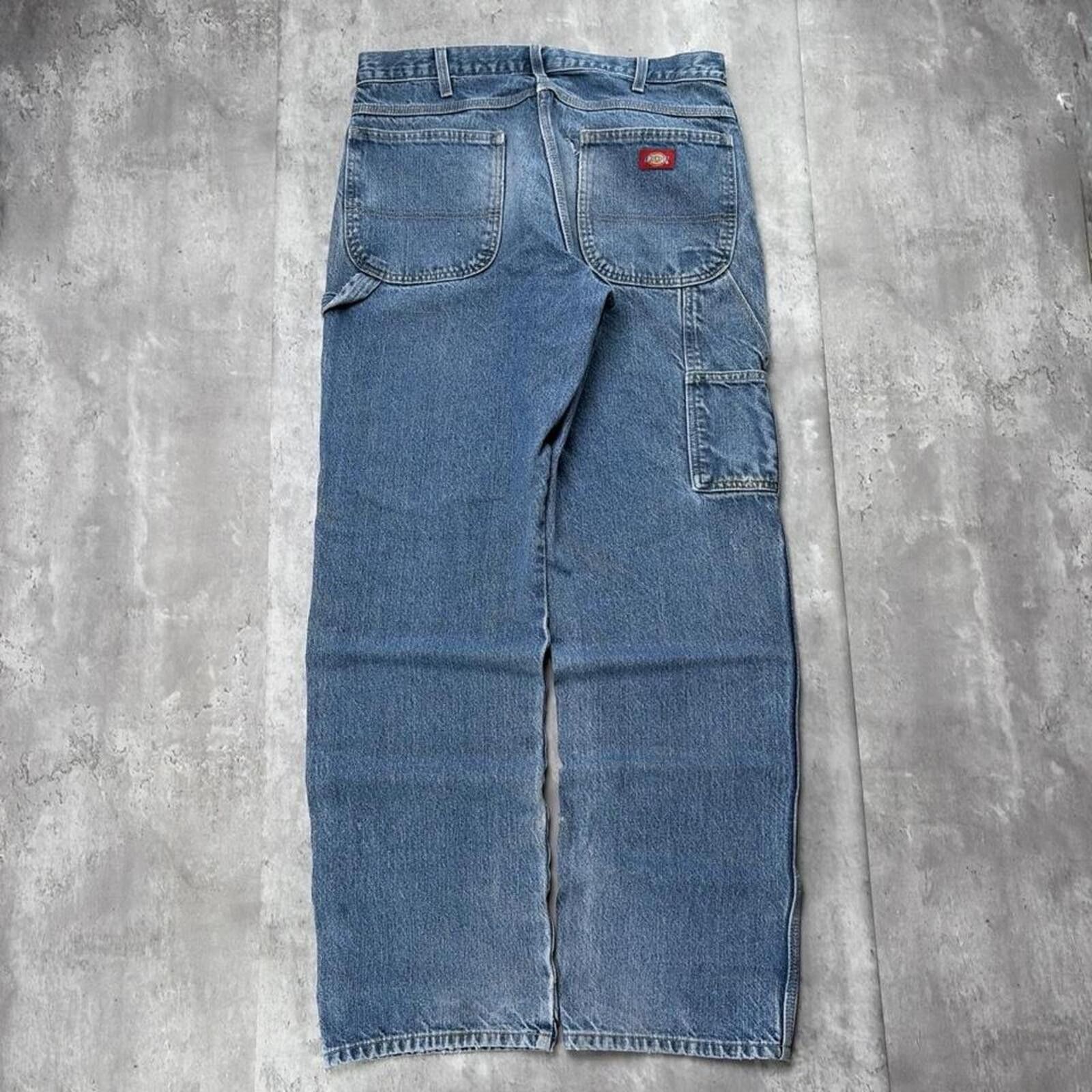 Dickies Y2K Dickies Grunge Baggy Distressed Carpenter Denim Jeans Size US 34 / EU 50 - 1 Thumbnail