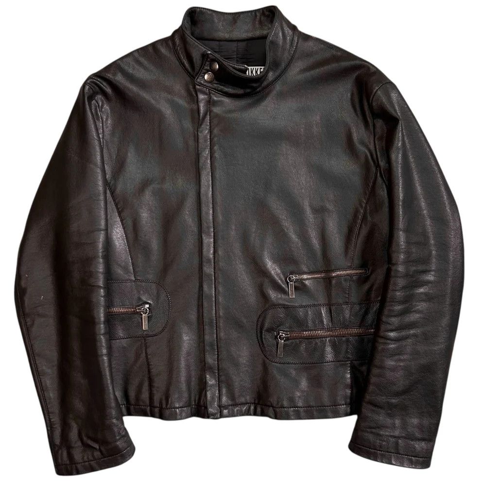 Dirk Bikkembergs Multi Back Zip Vegan Leather Bomber Jacket - Main Image