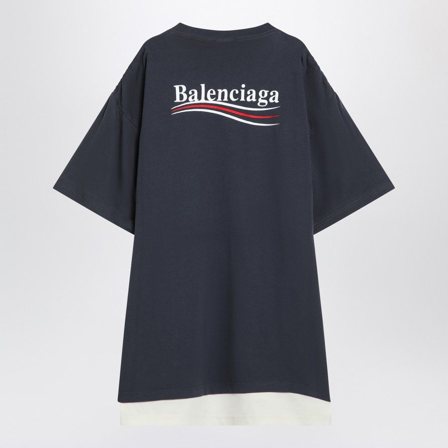 Balenciaga o1d2blof0226 Double T-Shirt in Navy Size US L / EU 52-54 / 3 - 2 Thumbnail