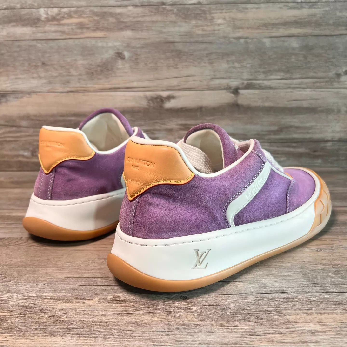 Louis Vuitton LV Tilted Biscuit 2026 Wht/Purp UK9/43 Worn2x 97New Size US 10 / EU 43 - 3 Thumbnail