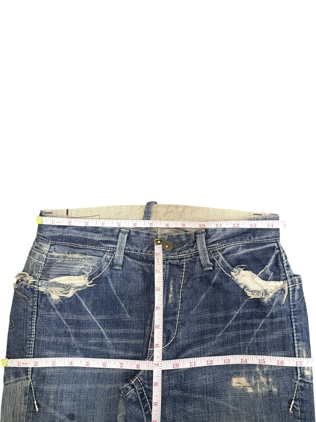 Edwin Vintage Japanese Brand Mud Wash Distress Jeans Size 29" - 6 Thumbnail