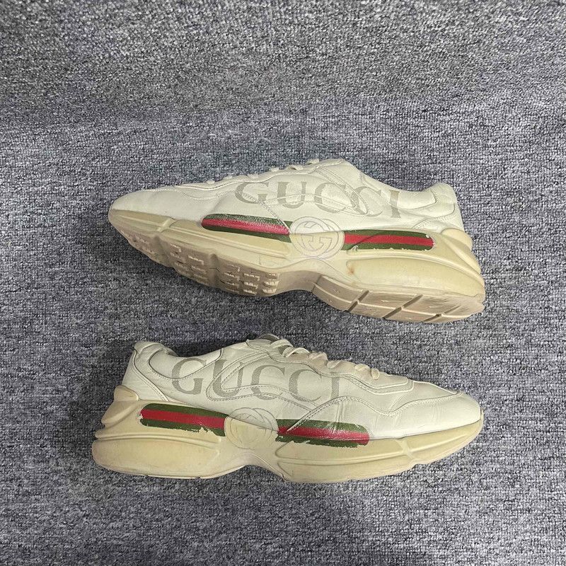 Gucci Gucci Rhyton Logo Low-top Dad Sneakers in Ivory Size US 11 / EU 44 - 3 Thumbnail
