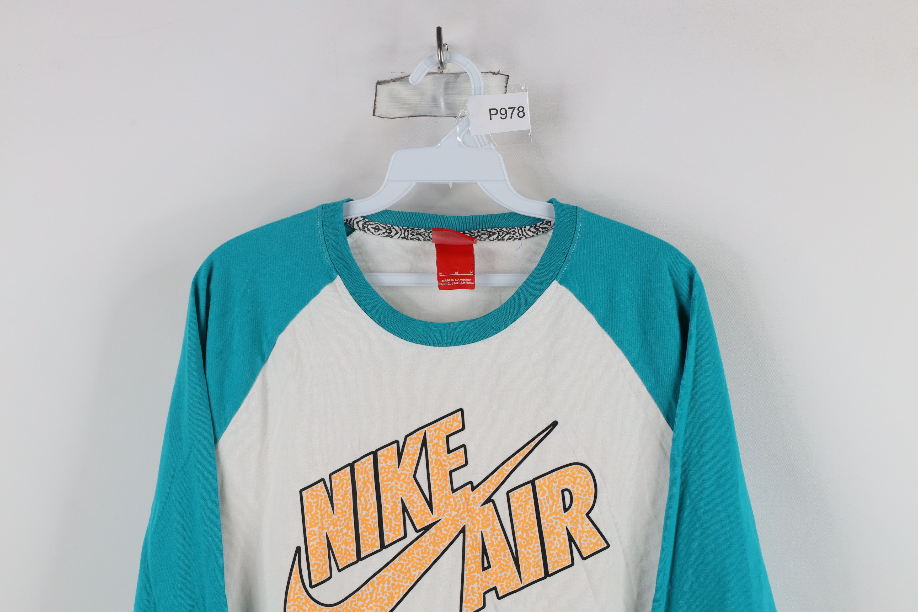 Nike × Vintage Vintage Nike Air Out Big Swoosh 3/4 Sleeve Raglan T-Shirt Size US M / EU 48-50 / 2 - 2 Thumbnail