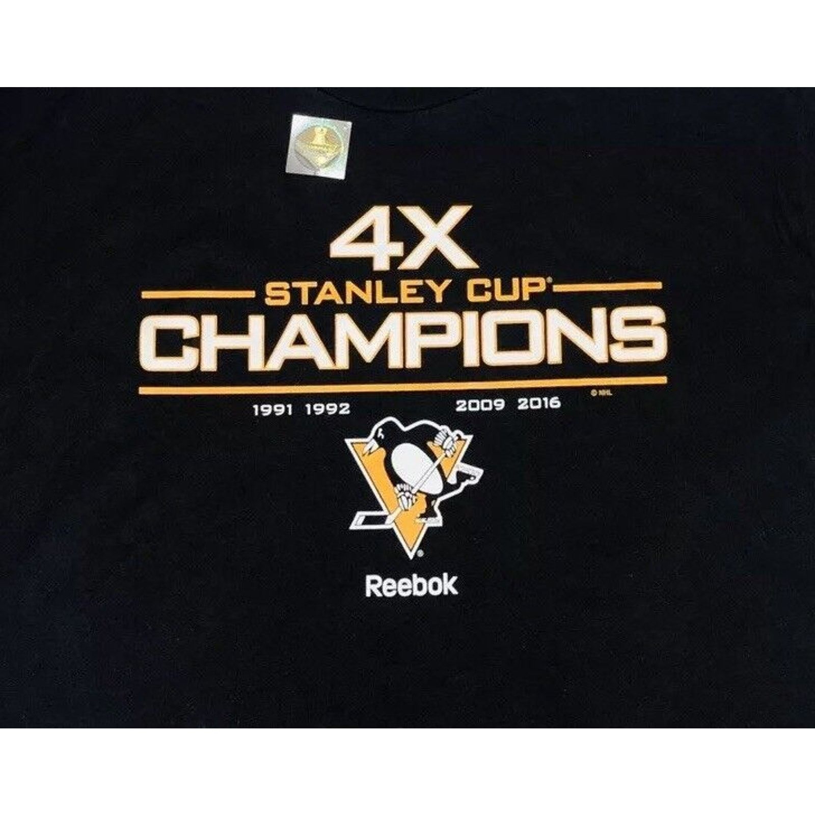 Reebok Reebok NHL Pittsburgh Penguins Black Stanley Cup T Shirt L Size US L / EU 52-54 / 3 - 2 Thumbnail