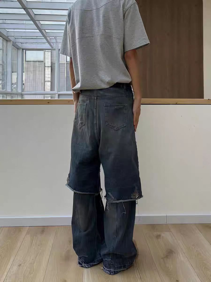Other Relaxed-fit faux two-piece ripped jeans Size US 34 / EU 50 - 2 Thumbnail