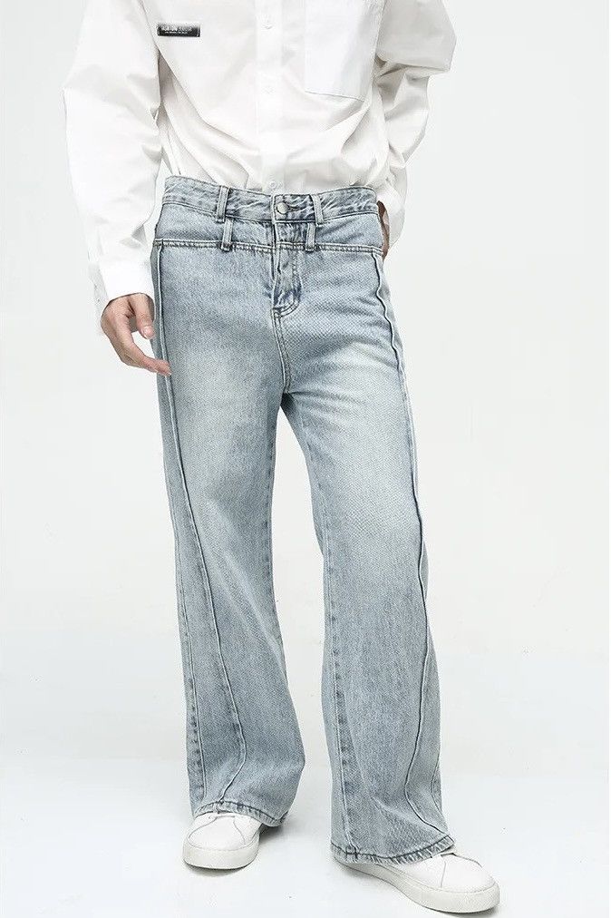 Japanese Brand × Vintage Streetwear Wide Leg Baggy Vintage Washed Jeans pants y2k Size US 34 / EU 50 - 4 Thumbnail