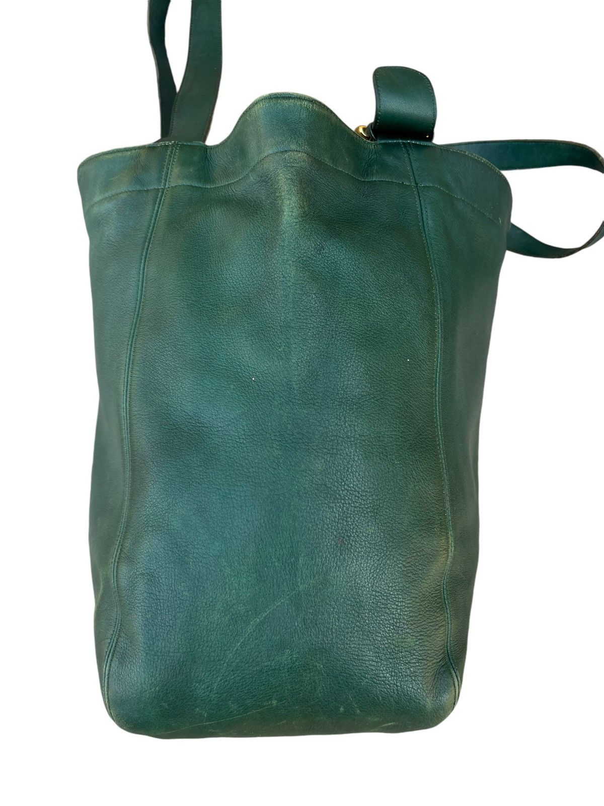 Leather Vintage 90s COACH Distressed Patina Leather Tote Bag Size ONE SIZE - 15 Thumbnail