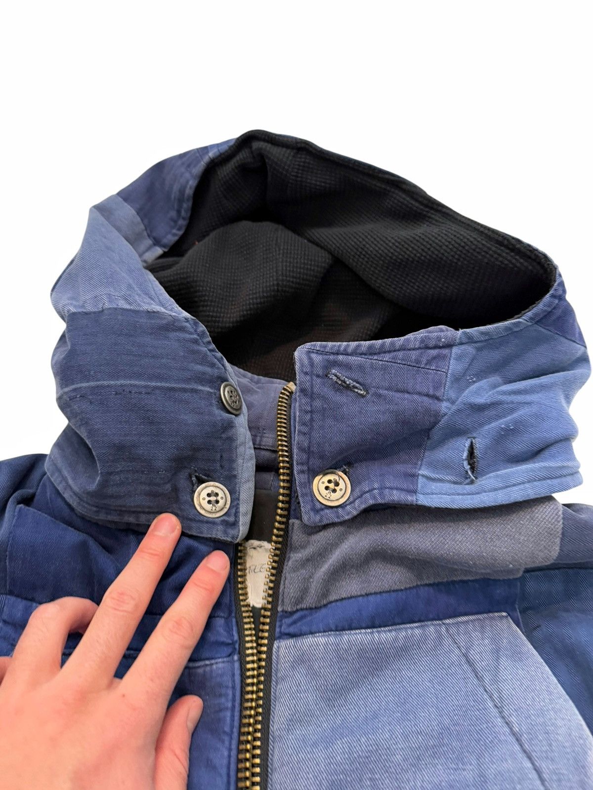 Greg Lauren Showroom Scrap French Workwear Patchwork Puffer Jacket Size US L / EU 52-54 / 3 - 16 Thumbnail