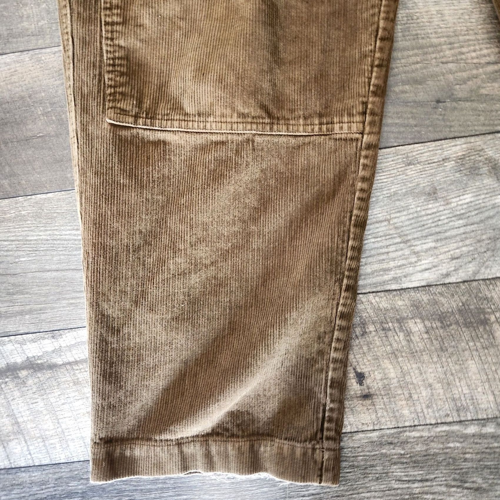 Abercrombie & Fitch VINTAGE Abercrombie & Fitch Corduroy Pants Mens 32x30 Olive Wide Leg Carpenter Pocket Slash 90s Y2K Slim/Relaxed Regular Wool? Size US 32 / EU 48 - 4 Thumbnail