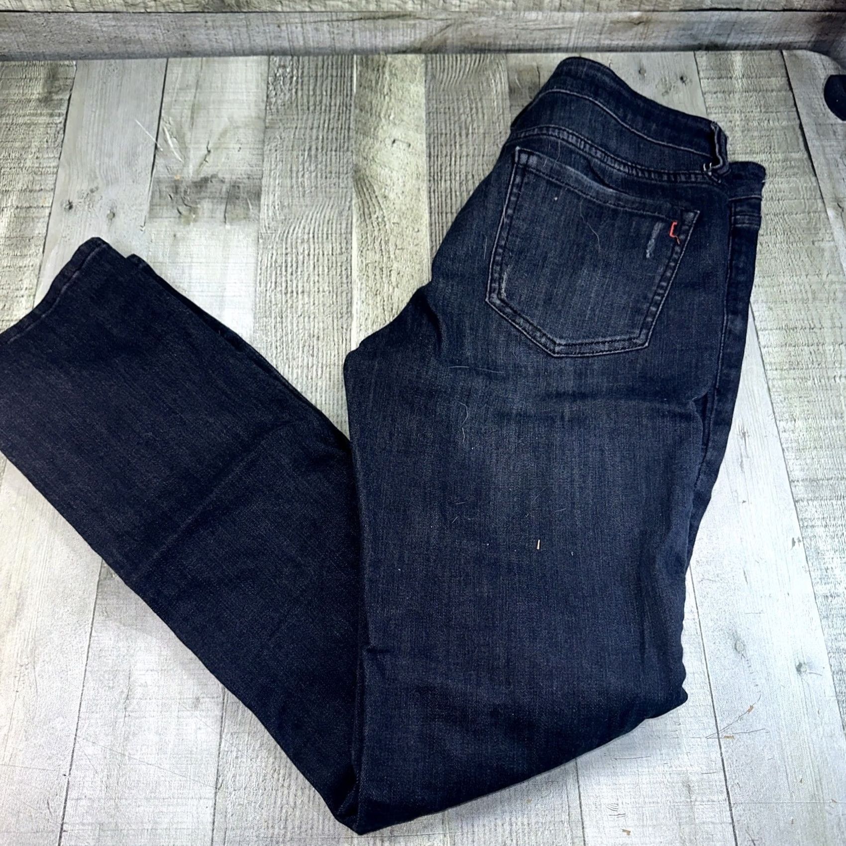 Denime VINTAGE Black Womens Jeans Denim Box Size 13 Regular Skinny 13 Womens Black Denim Skinny Jeans Size 34" / US 12 / IT 48 - 3 Thumbnail