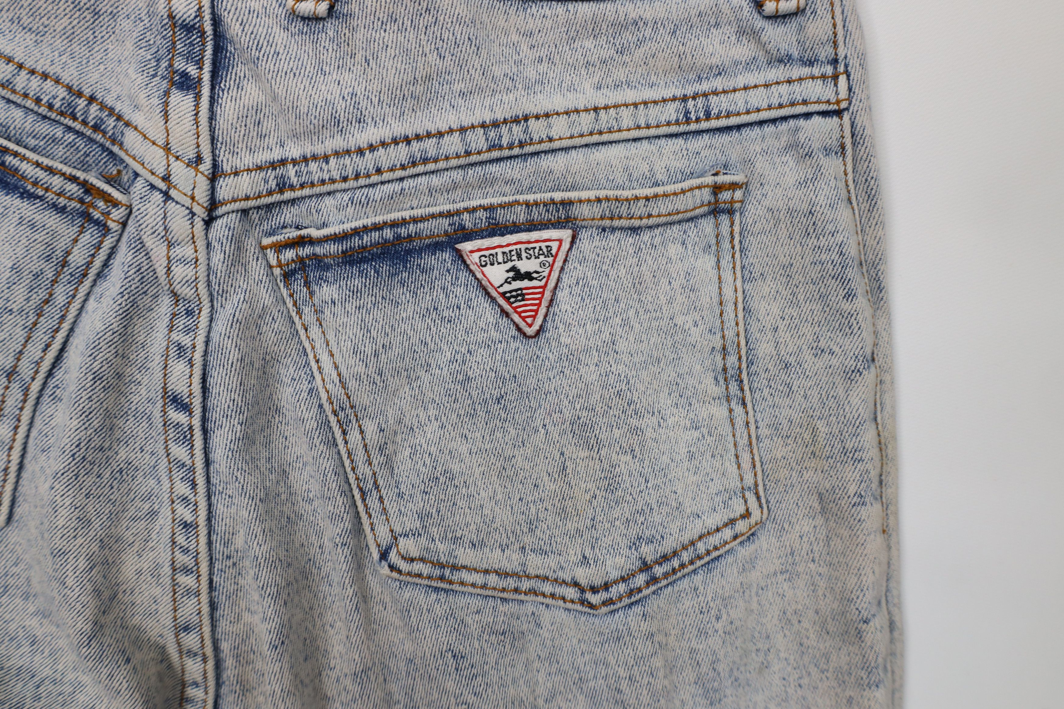 Vintage Vintage 90s Streetwear Acid Wash Rivet Tapered Leg Jeans Size 32" / US 10 / IT 46 - 14 Thumbnail