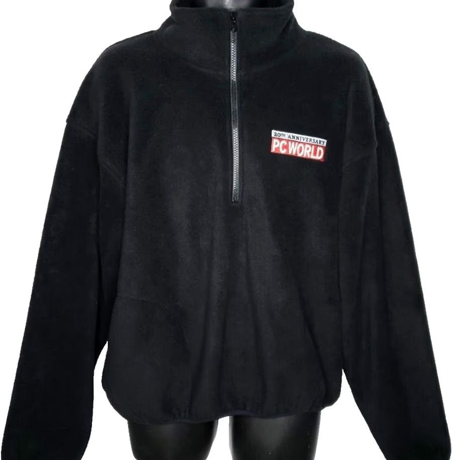 Vintage VINTAGE Dutch Harbor Gear PC World Fleece Jacket Mens Size M Black 2003 20th Anniversary Made In USA Size US M / EU 48-50 / 2 - 2 Thumbnail