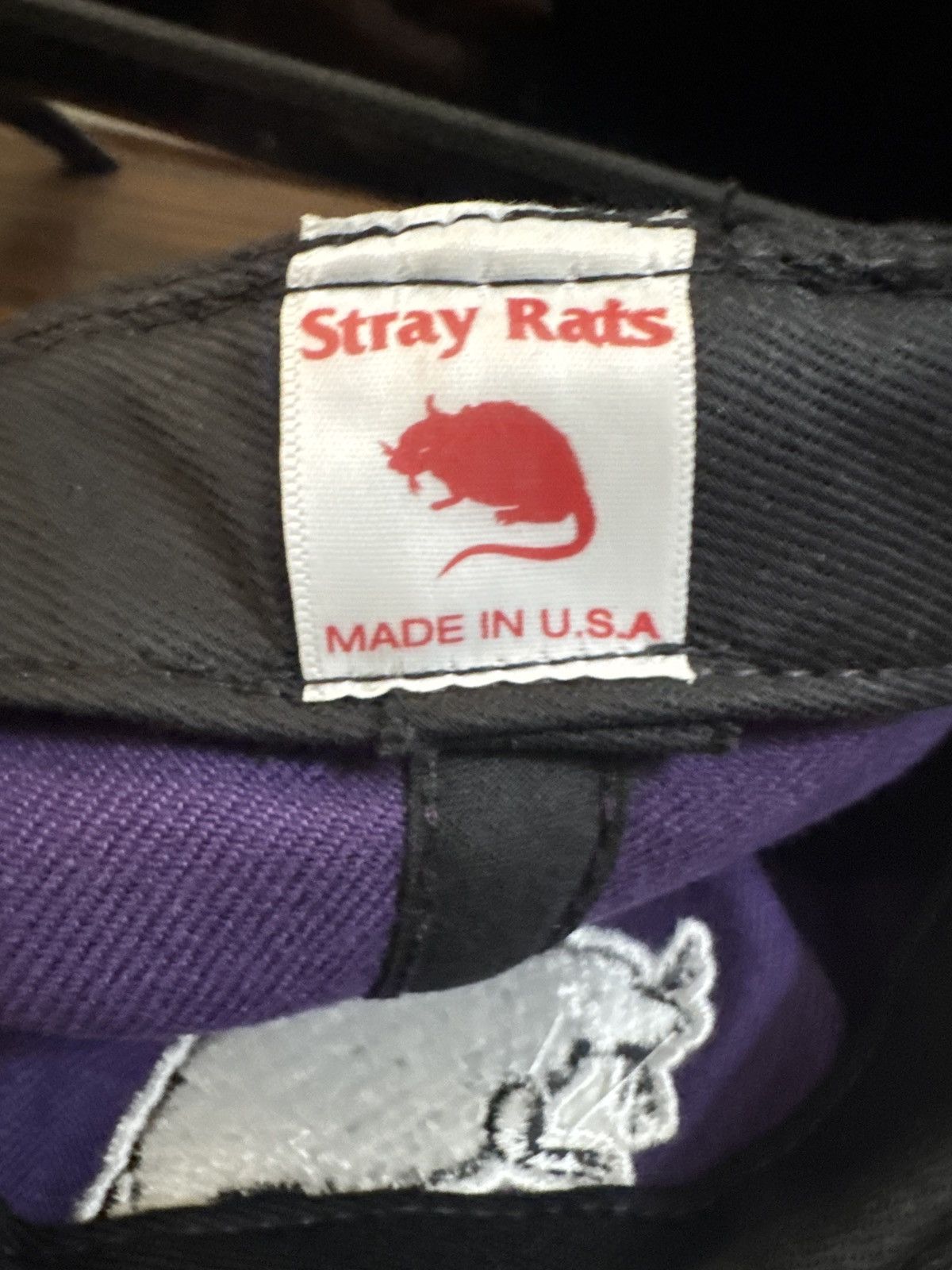 Stray Rats Stray Rats “Rat Logo” Fitted Hat Size ONE SIZE - 3 Thumbnail