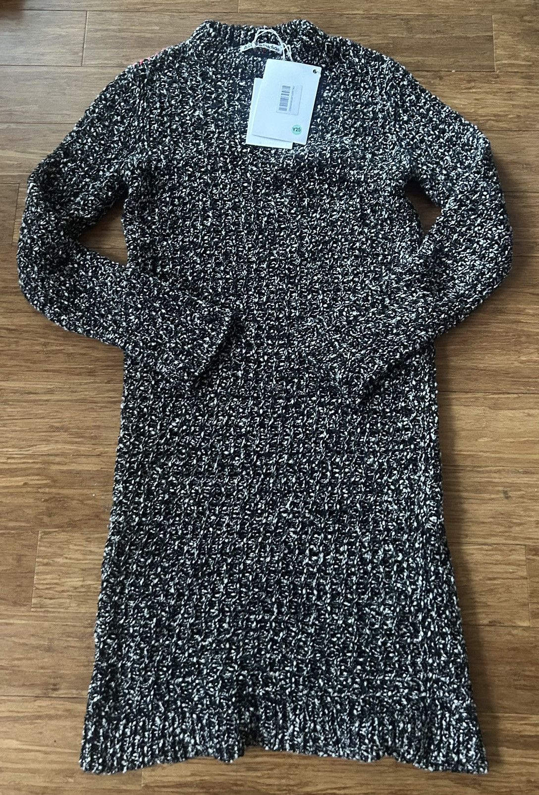 Acne Studios Black & White Open Knit Dress