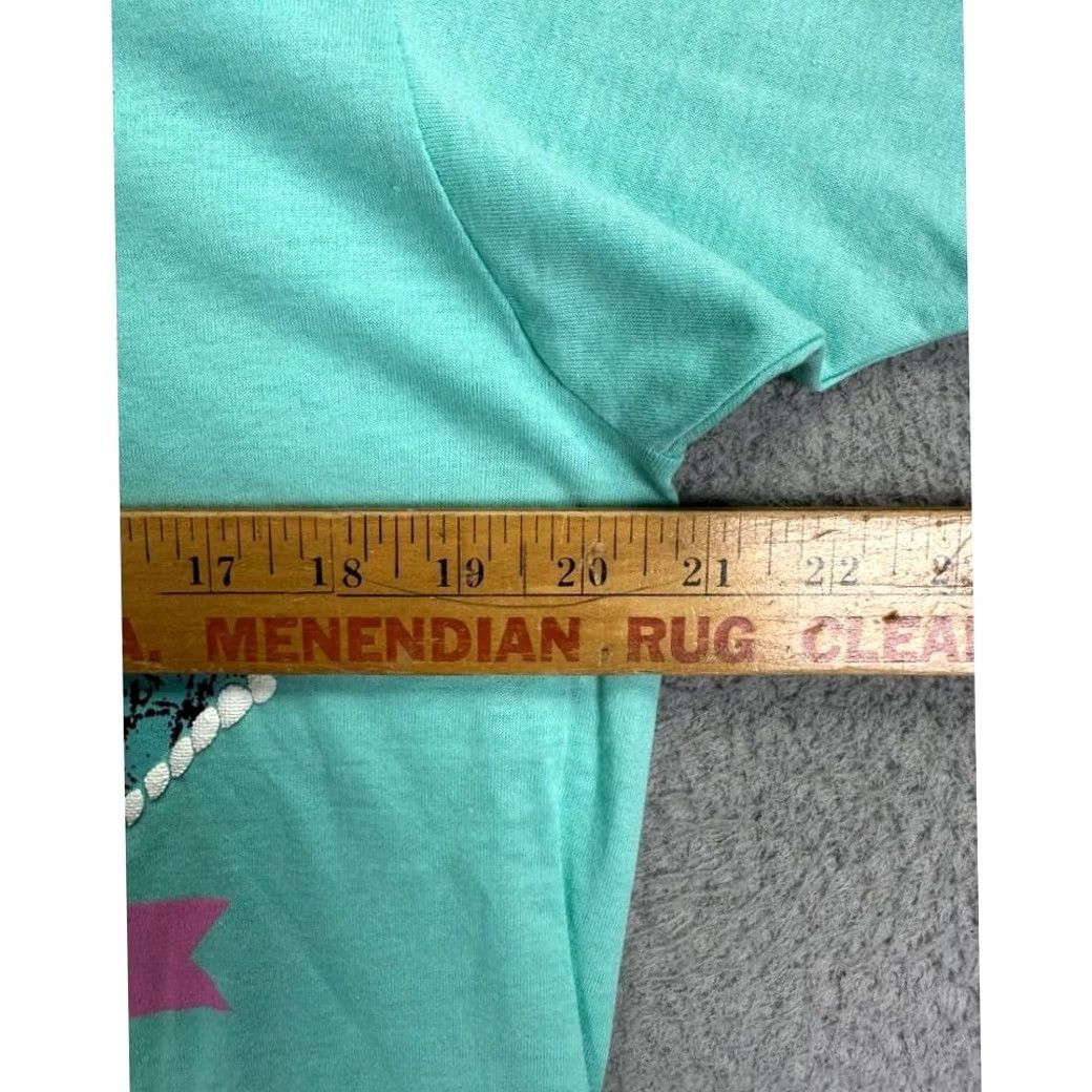 Vintage VINTAGE Screen Stars T-Shirt Mens Large Aqua Single Stitch Tee Made In USA NEW Size US L / EU 52-54 / 3 - 7 Thumbnail