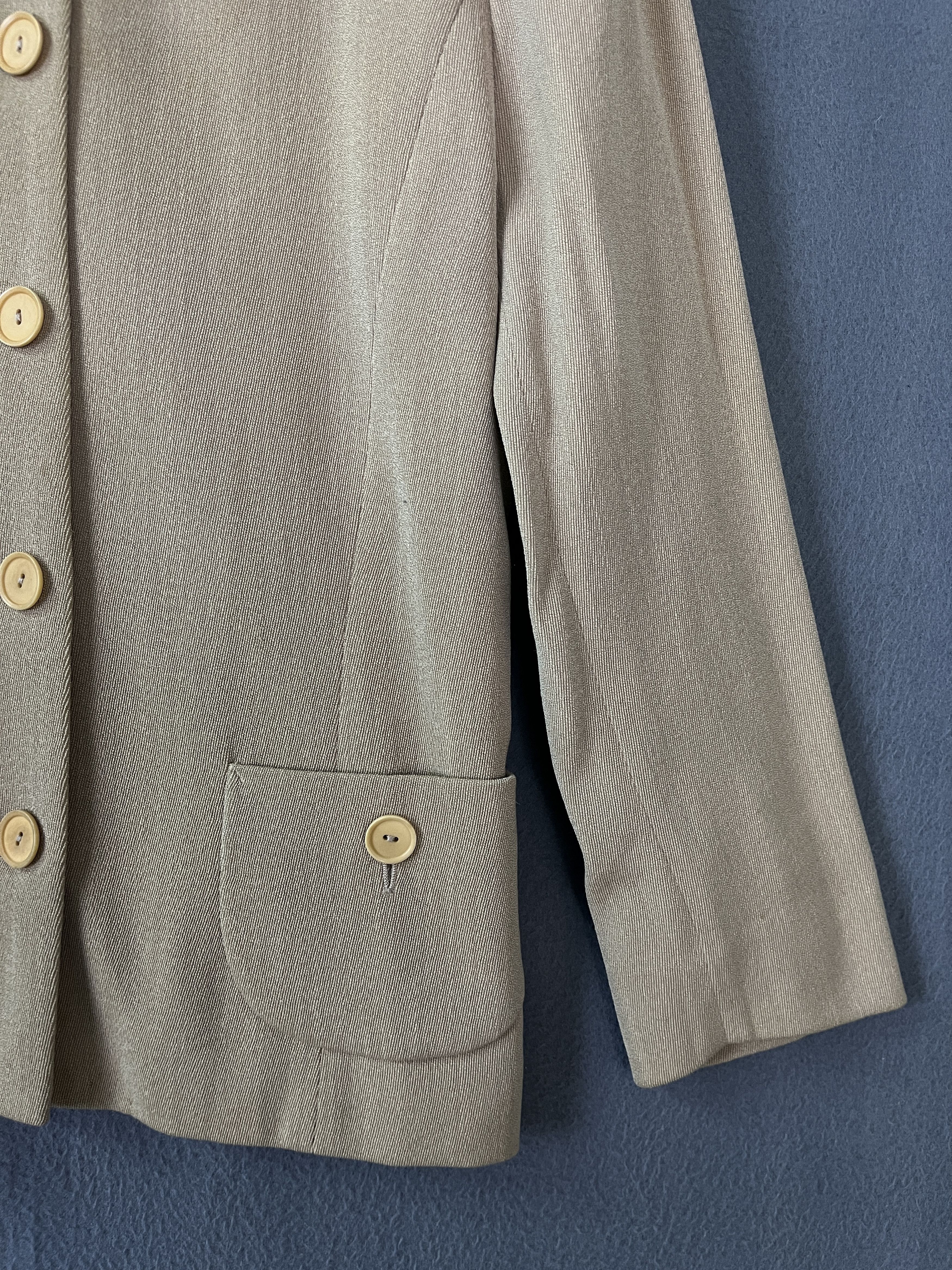 Cerruti 1881 Cerruti 1881 New Wool Beige Button Up Jacket Size XS / US 0-2 / IT 36-38 - 5 Thumbnail