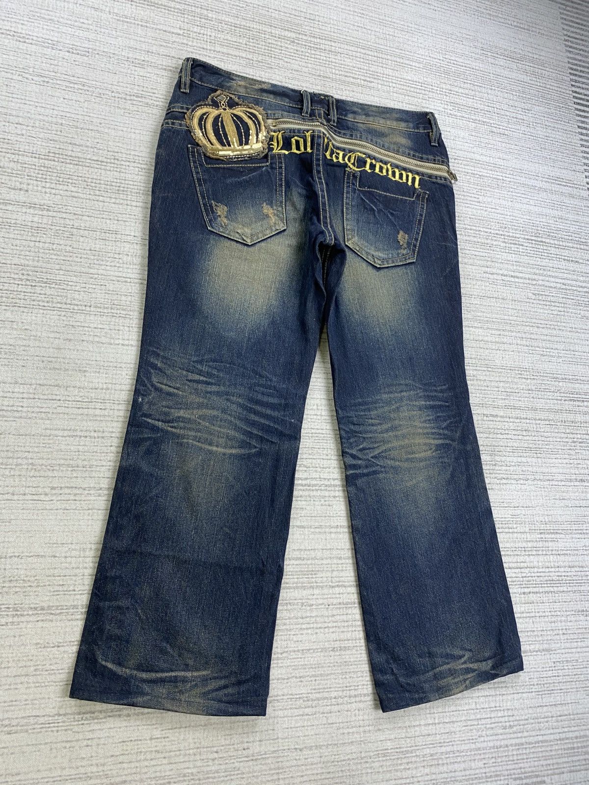 If Six Was Nine × Japanese Brand × Vintage Vintage Lolita Baggy Jeans Washes Distressed Denim Pants Size US 36 / EU 52 - 9 Thumbnail